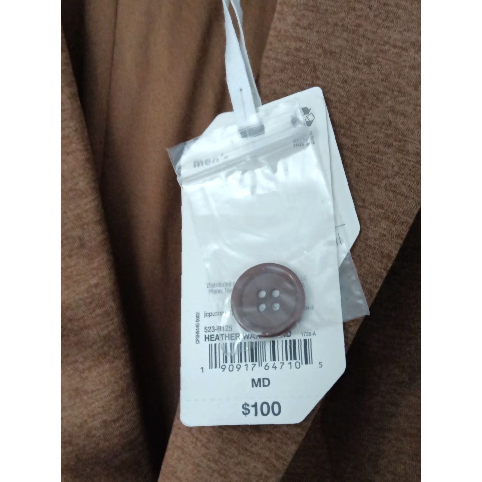 Vintage Stylus X LaDarius Campbell Lightweight Jacket Blazer Heather Warm Sand M Men Blazer Regular Two-Button Single-Breasted Fall Winter Spring Mens Size 40R - 6 Thumbnail