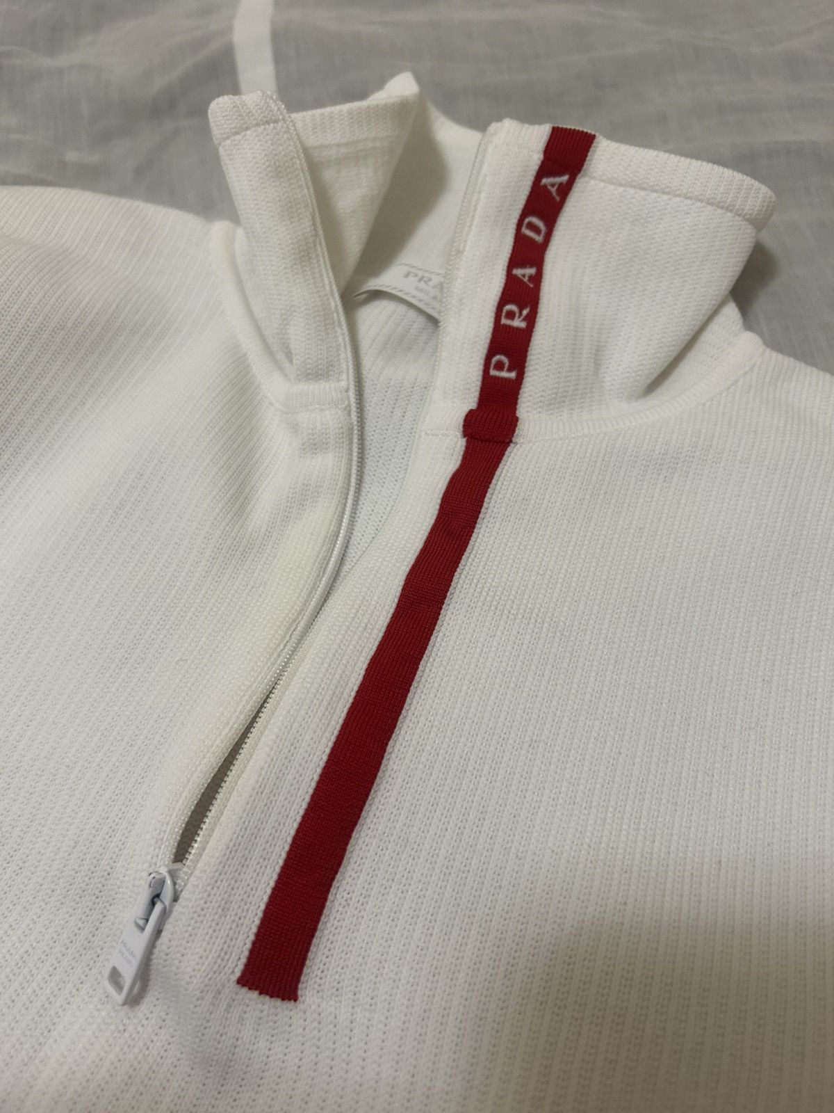 Prada Prada Sport Linea Rossa Quarter Zip Technical Sweatshirt Size XS / US 0-2 / IT 36-38 - 16 Thumbnail