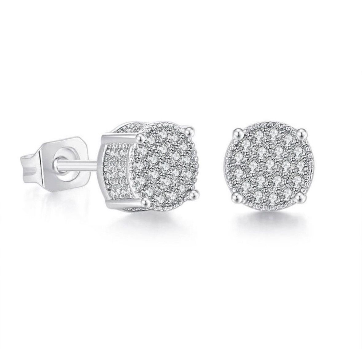 Jewelry Men's Silver Stud Earrings Size ONE SIZE - 2 Thumbnail