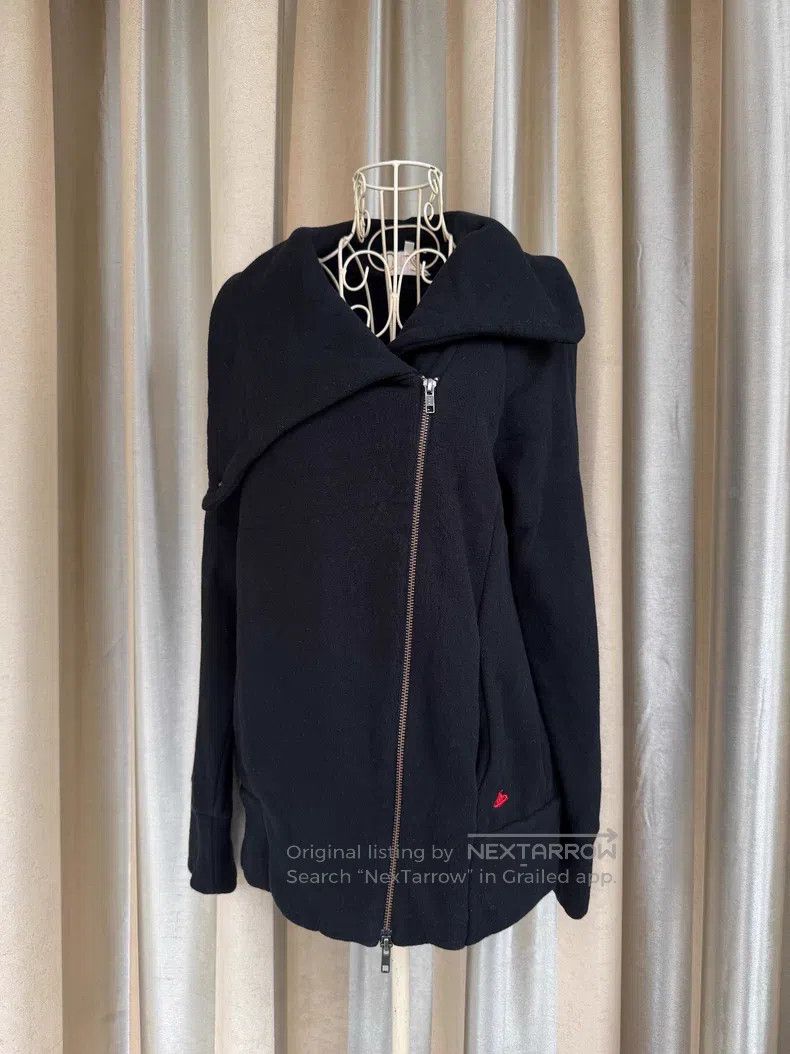 Vintage vintage Vintage Asymmetric Fleece Hoodie Jacket Size L / US 10 / IT 46 - 2 Thumbnail