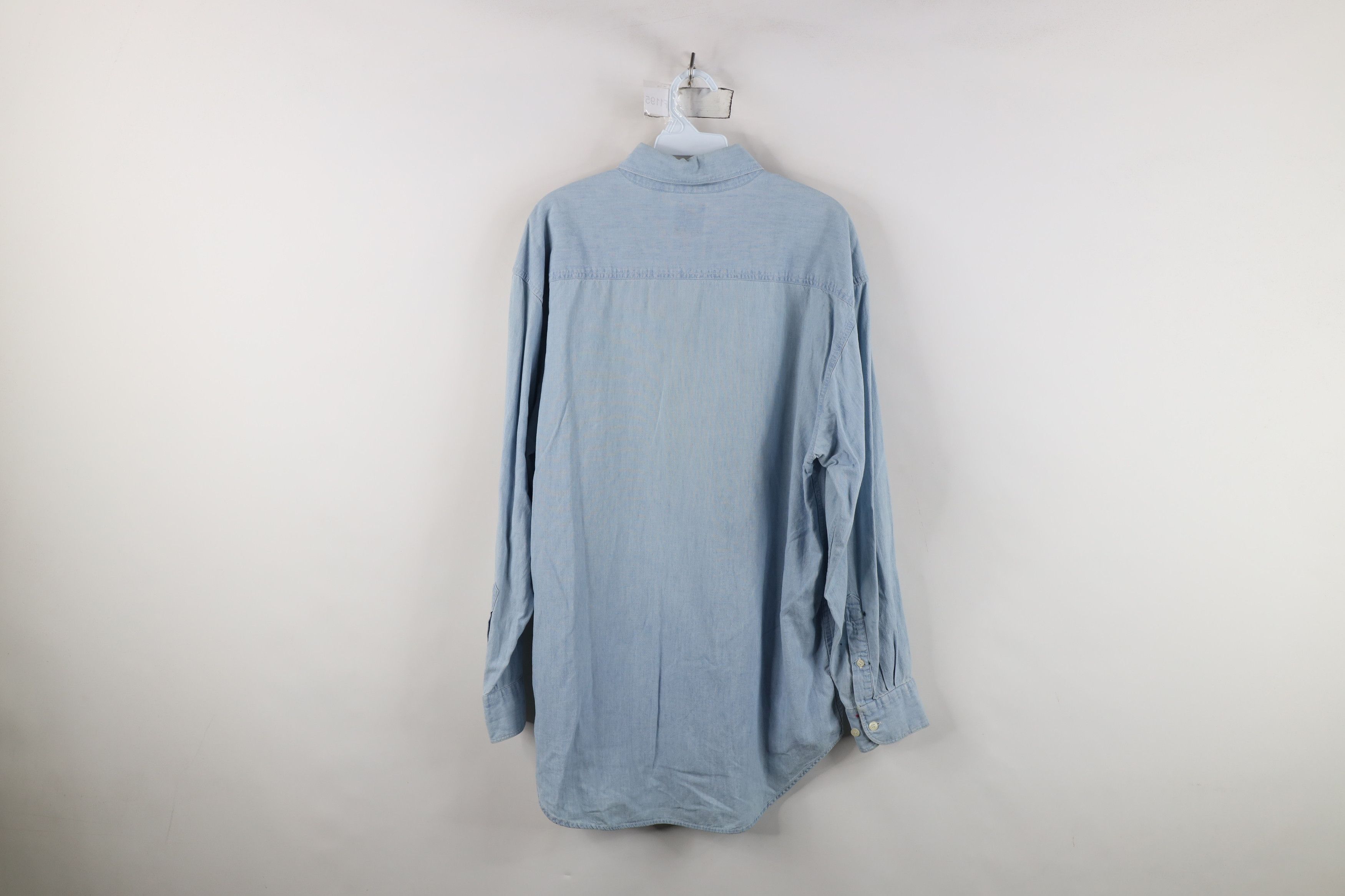 Gap Vintage 90s Gap Denim Jean Collared Button Down Shirt Blue Size US M / EU 48-50 / 2 - 11 Thumbnail