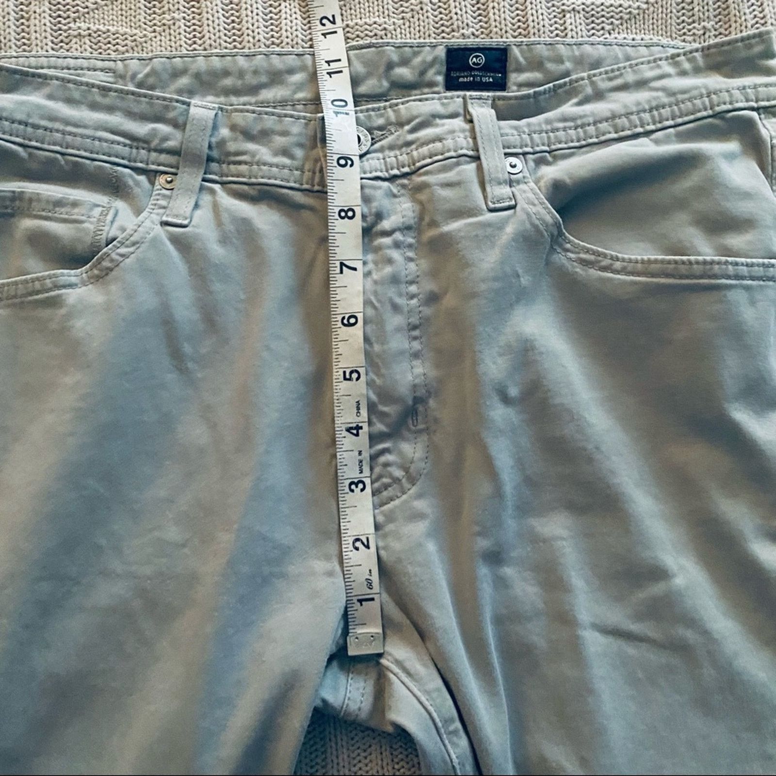 AG Adriano Goldschmied AG Adriano Goldschmied light gray chino jeans Size US 34 / EU 50 - 9 Thumbnail