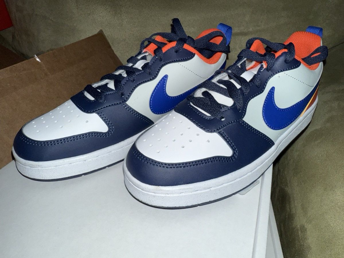 Nike Nike Court Borough Low! NEW! GS 5y Midnight Navy/Team Orange Size US 5 / EU 37 - 6 Thumbnail