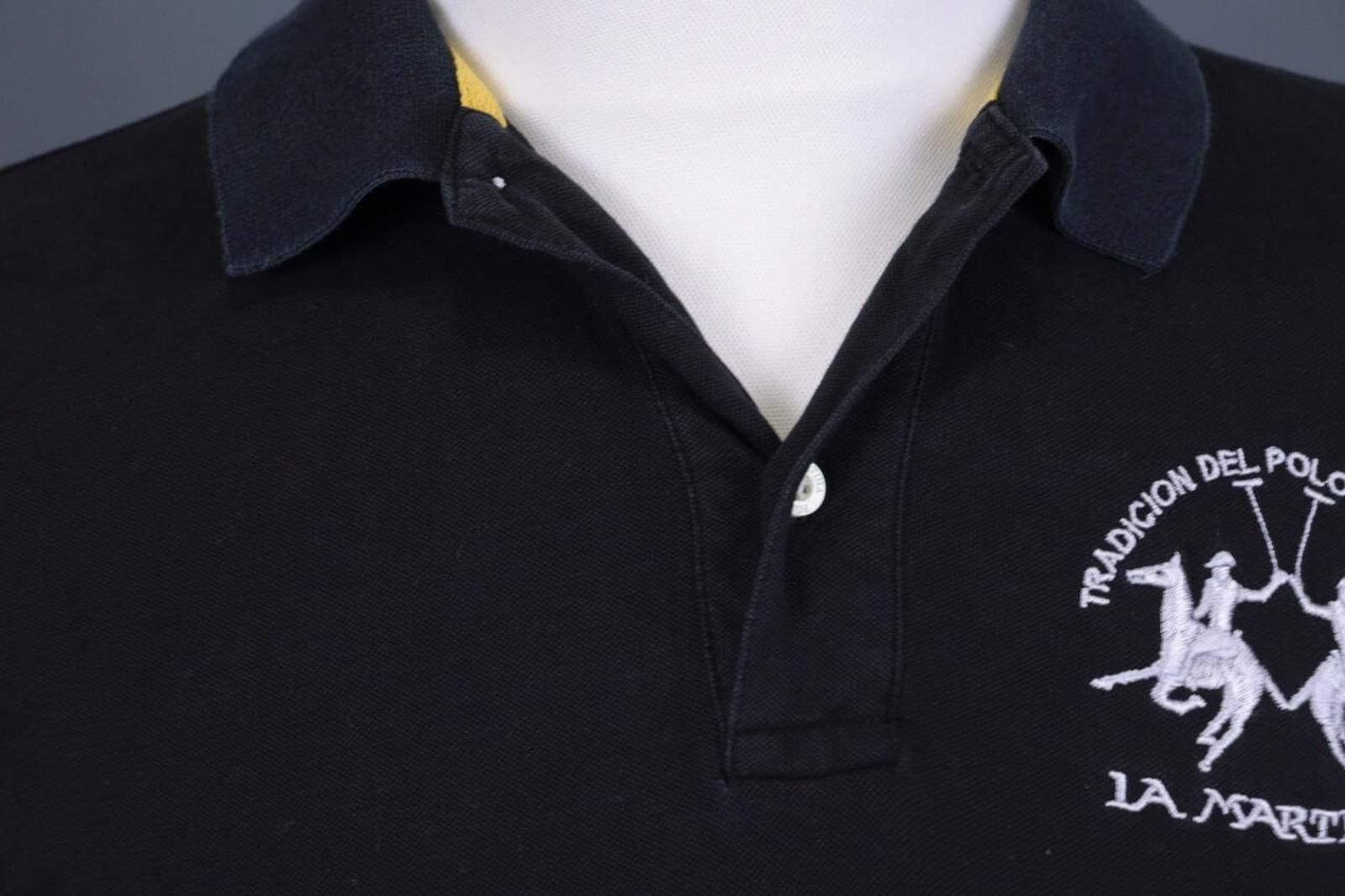 La Martina La Martina Buenos Aires Black Rugby Polo Shirt Size M Size US M / EU 48-50 / 2 - 4 Thumbnail