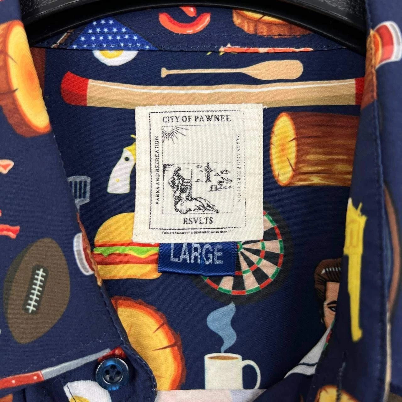 Other RSVLTS City of Pawnee Button Up Shirt Men Parks USA Summer L Size US L / EU 52-54 / 3 - 6 Thumbnail