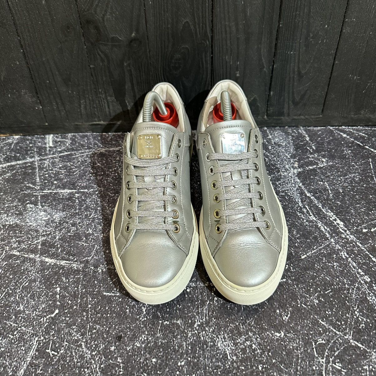 MCM MCM - Women’s Monogram Silver Leather Sneakers Size 39 Size US 9 / IT 39 - 5 Thumbnail