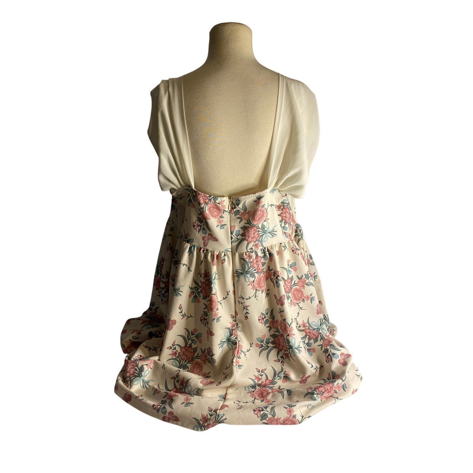 Shein Cottagecore Y2K Floral Babydoll Mini Dress Shein Curve 3XL Size 3XL / US 20-22 - 4 Thumbnail