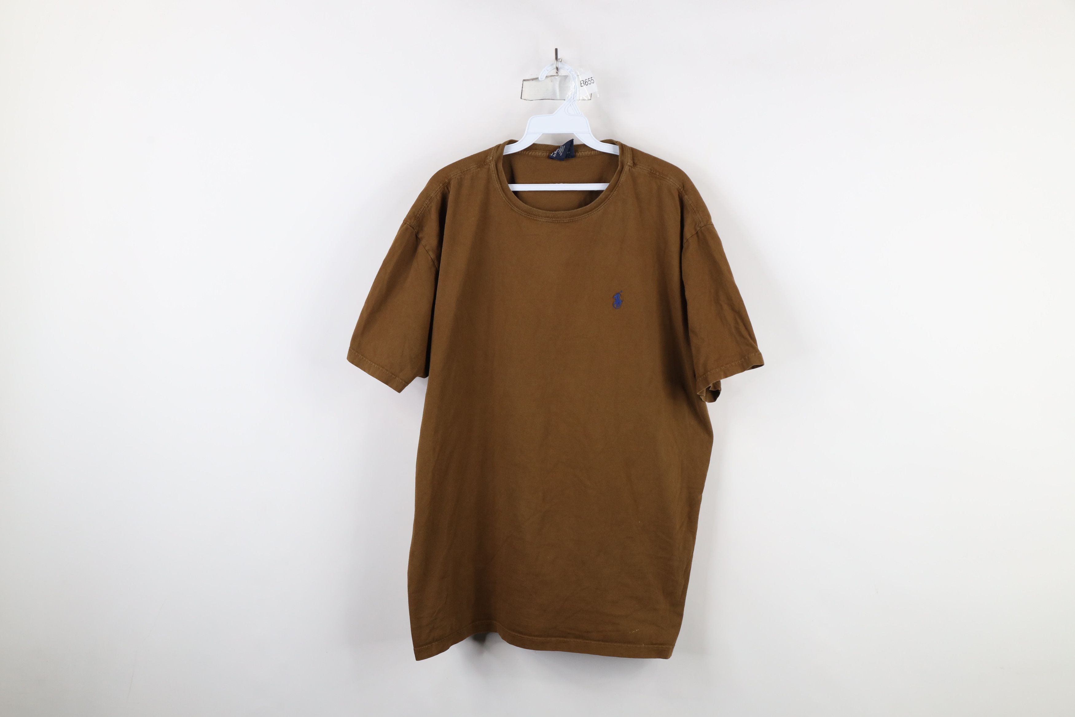 Ralph Lauren × Vintage Vintage 90s Ralph Lauren Short Sleeve T-Shirt Cotton Breen Size US XL / EU 56 / 4 - 1 Thumbnail