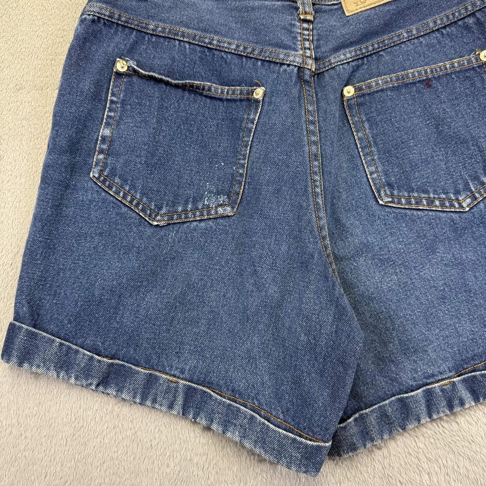 Star Wars Star Wear Denim Shorts High Waisted Blue Cuffed Jean Shorts Size 34" / US 12 / IT 48 - 4 Thumbnail