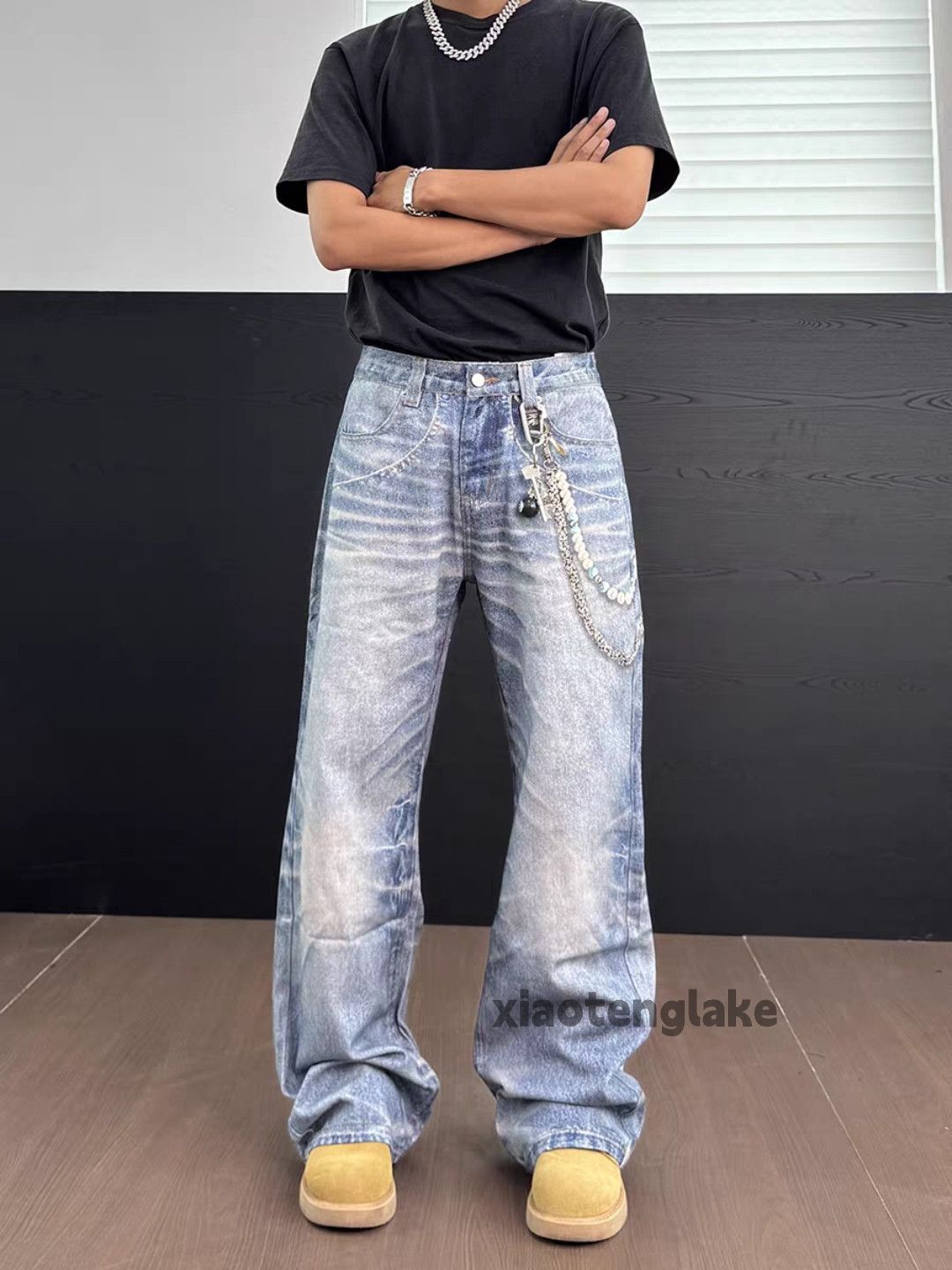 Jean ltx vintage washed faded loose baggy hiphop jeans Size US 28 / EU 44 - 5 Thumbnail