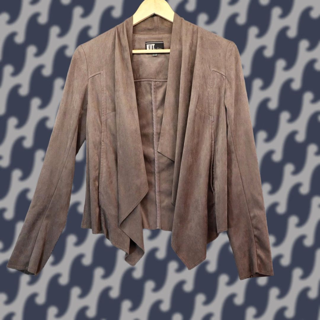 Vintage KUT from the Kloth Tayanita Open Front Faux Suede Jacket Brown Medium Women Jacket Model: KUT From The Kloth Tayanita Size M / US 6-8 / IT 42-44 - 1 Thumbnail