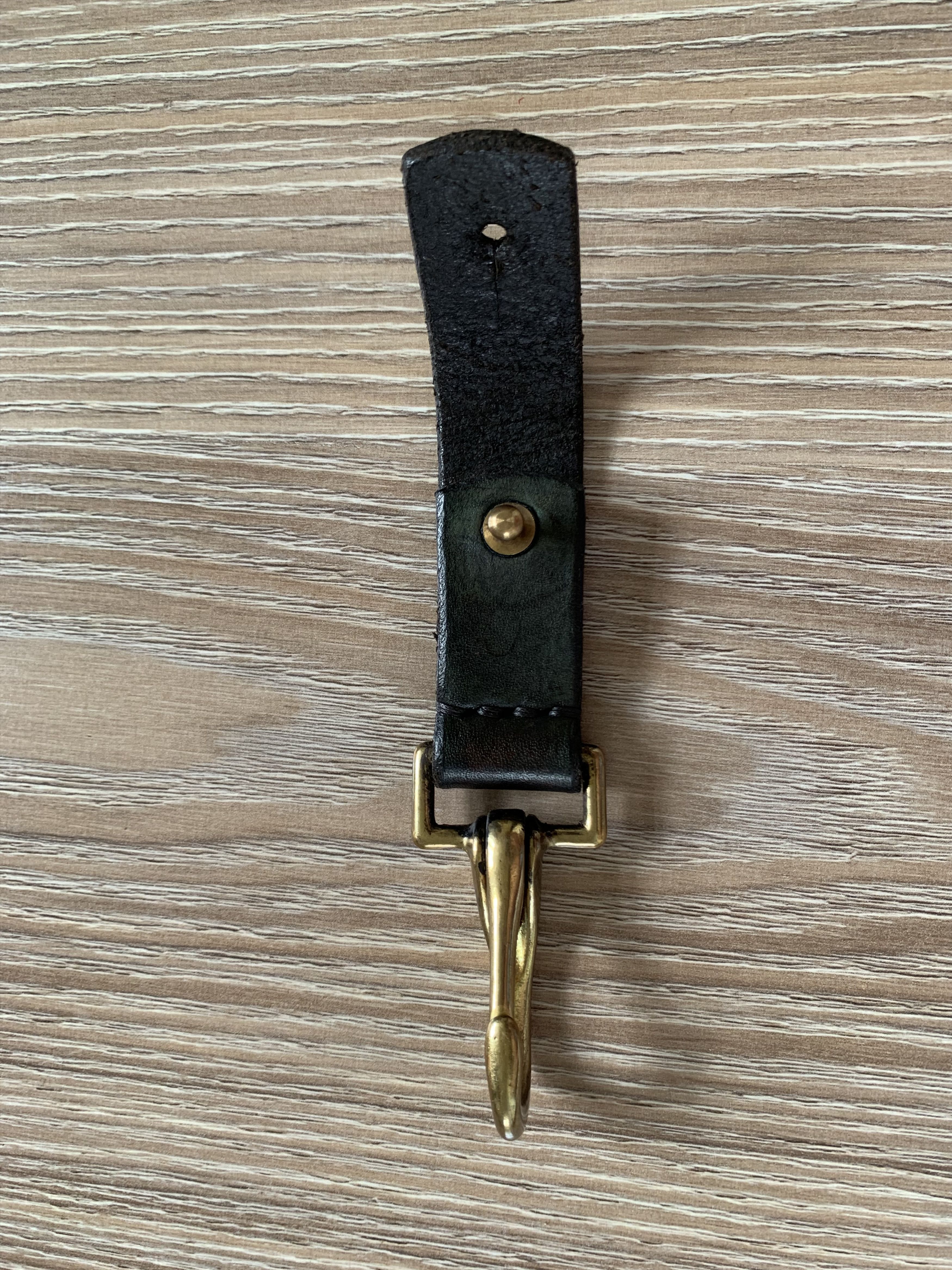 Handmade Leather Keychain With Shark Embossing Size ONE SIZE - 6 Thumbnail