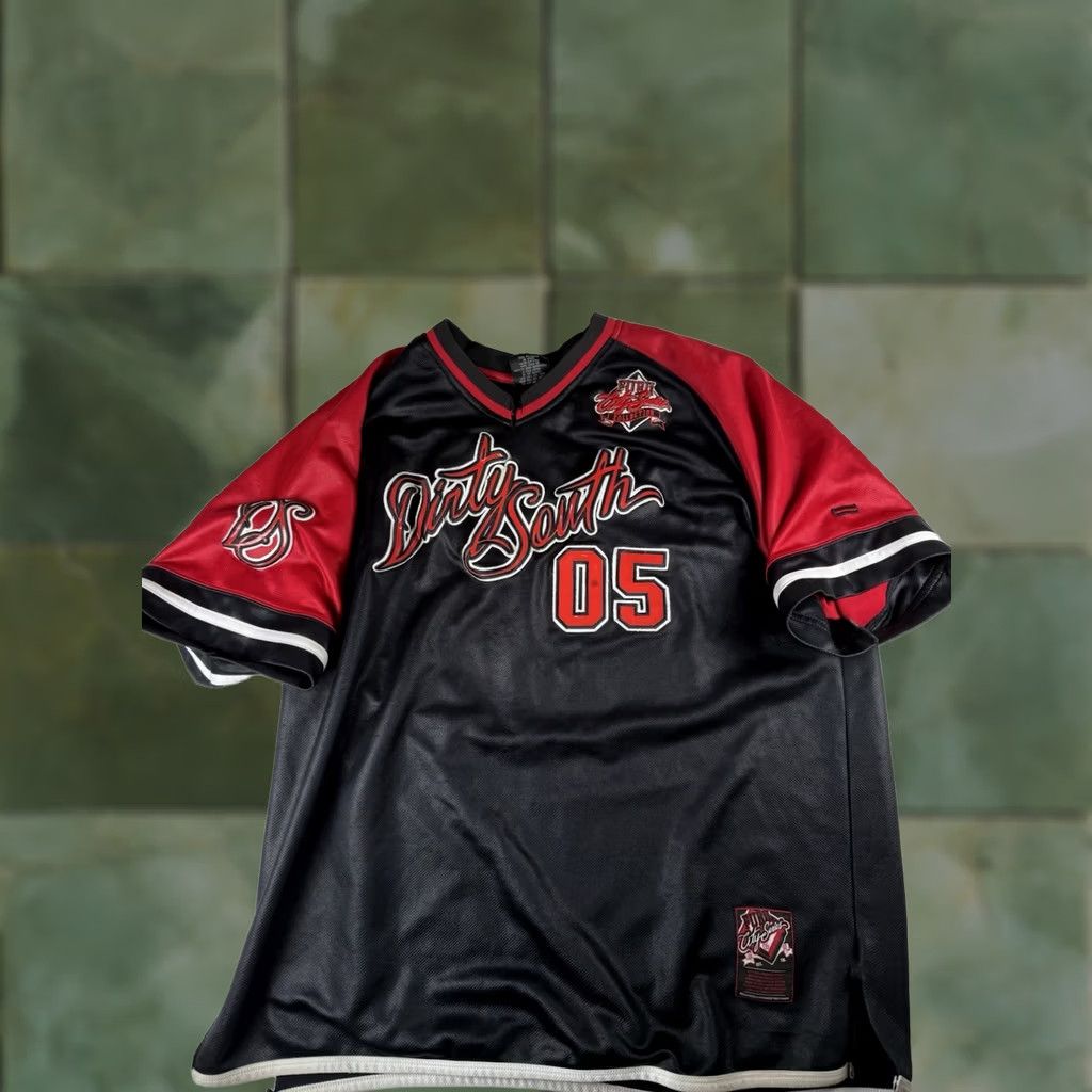 Fubu VINTAGE FUBU Football Jersey #05 Black Red Men's 2XL Y2K Hip