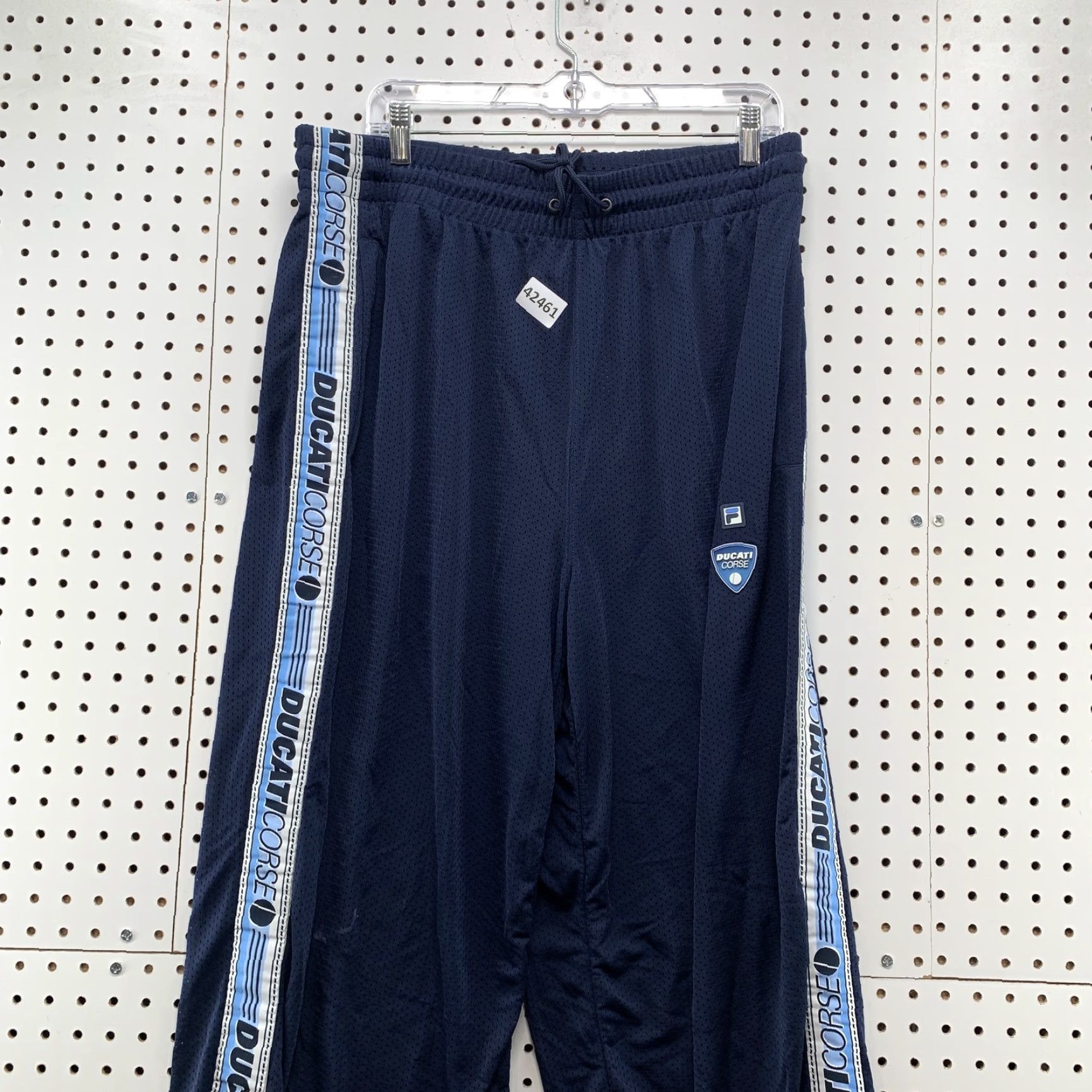 Fila VINTAGE FILA Ducati Corse Track Pants Mens XL Baggy Blue 34x32 Motorcycle Size US 33 - 2 Thumbnail