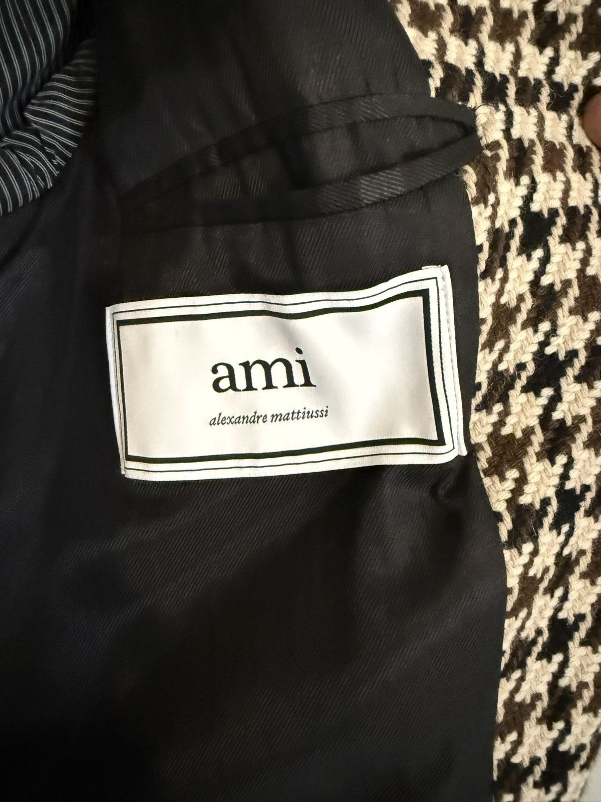 AMI Ami Houndstooth Long Coat Size US M / EU 48-50 / 2 - 3 Thumbnail