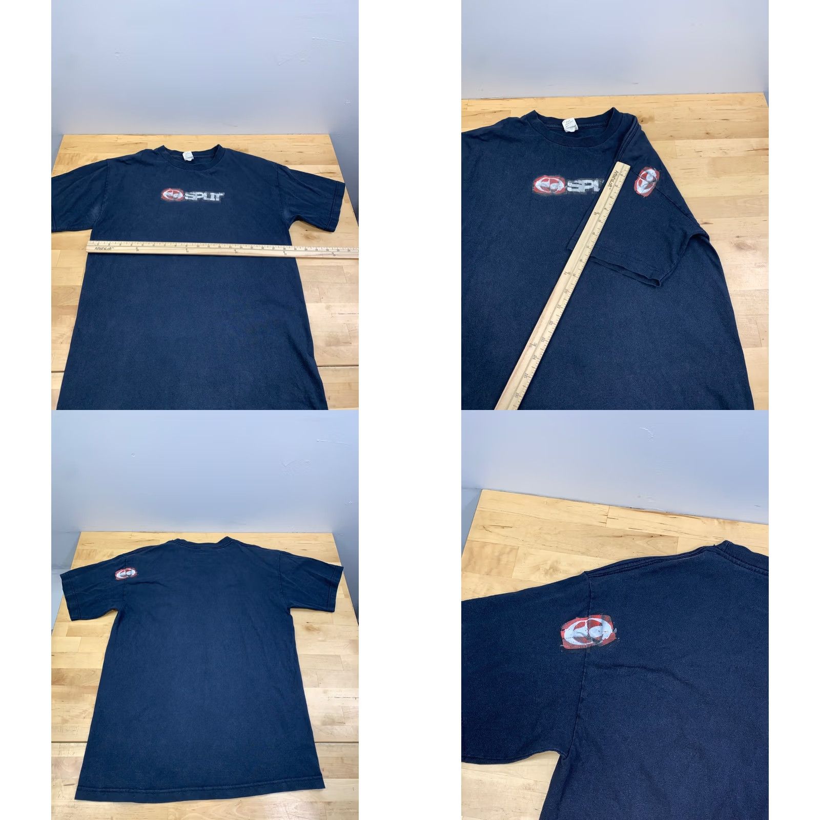 Vintage VINTAGE Split Shirt Men M Blue 90s Y2K Skate Graphic Print Logo T-Shirt Size US M / EU 48-50 / 2 - 8 Thumbnail