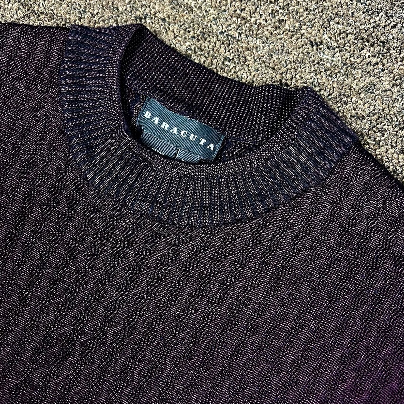Baracuta Baracuta Mens Luxury Stretch Sweater Large Mock Neck Rayon Cotton Blend Pullover Kn...(note: Provide final) Size US L / EU 52-54 / 3 - 4 Thumbnail