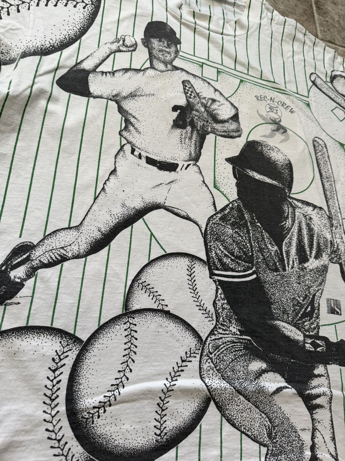 Other Vintage All-Over-Print Baseball T-Shirt Size US XL / EU 56 / 4 - 2 Thumbnail