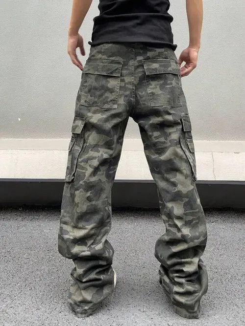 Japanese Brand washed faded cleanfit yuppie bootcut camo cargo pants Size US 32 / EU 48 - 1 Thumbnail