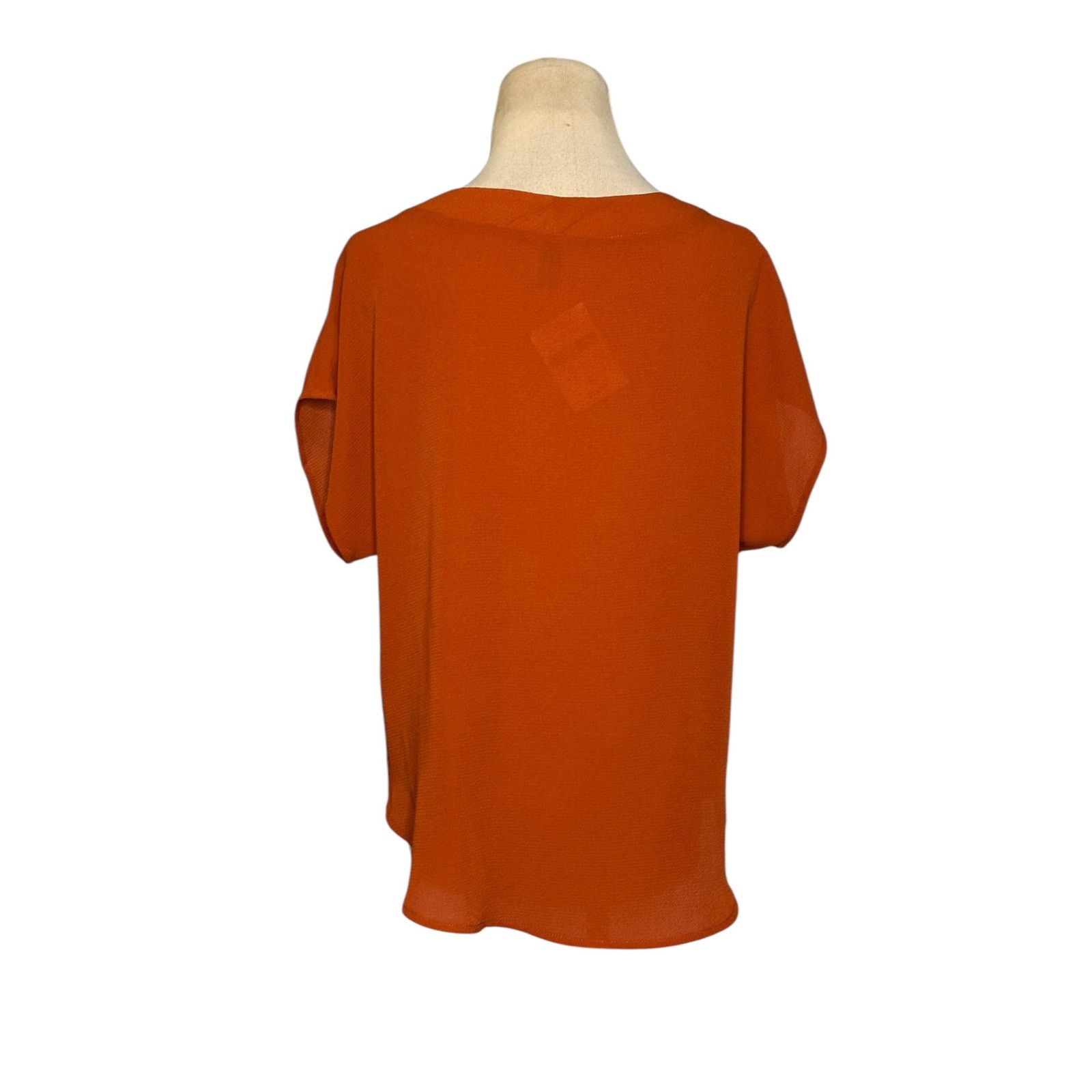 Forever 21 Forever 21 rust orange v neck short sleeves blouse size s Size S / US 4 / IT 40 - 2 Thumbnail