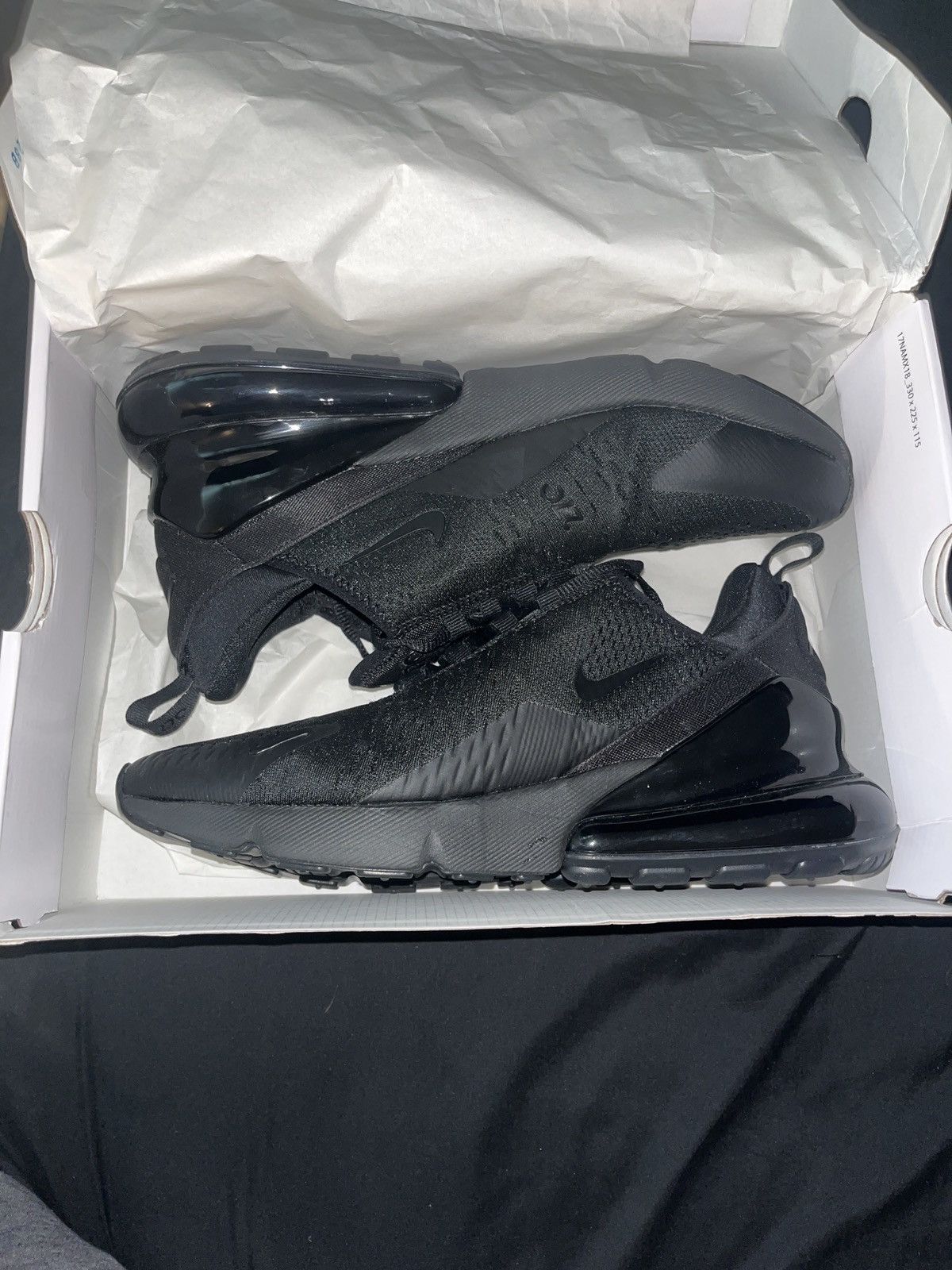 Nike Air Max 270 Triple Black Size US 10 / EU 43 - 2 Thumbnail