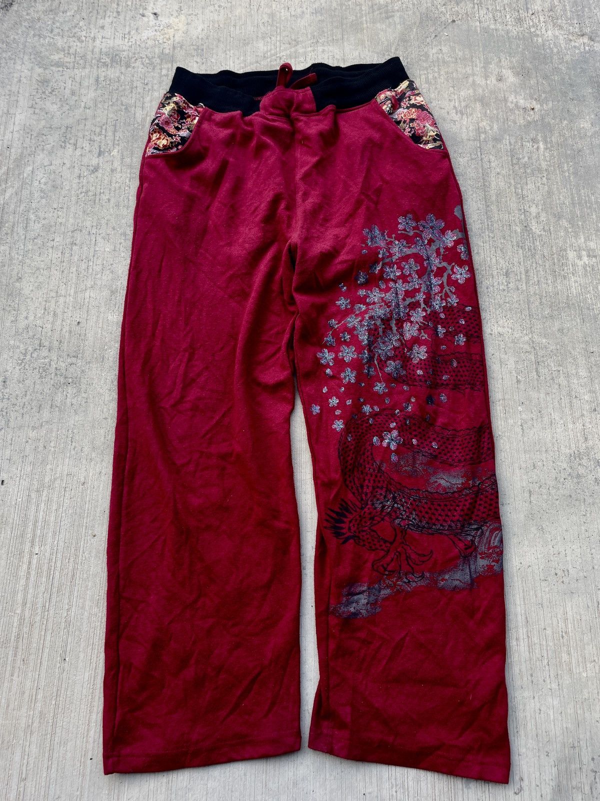 Karakuri Tamashii 2000s JAPANESE BRAND BULLET NOISE SUKAJAN SWEATPANTS Size US 32 / EU 48 - 1 Thumbnail