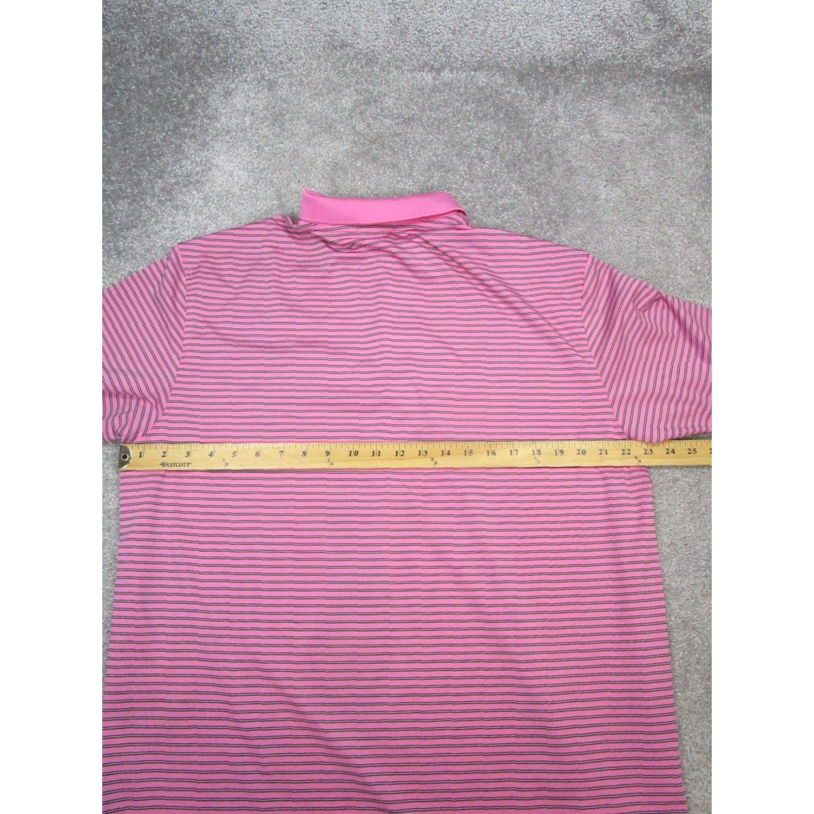 Peter Millar Peter Millar Polo Shirt Mens L Pink Striped Summer Comfort Golf Logo Shirt Size US L / EU 52-54 / 3 - 6 Thumbnail