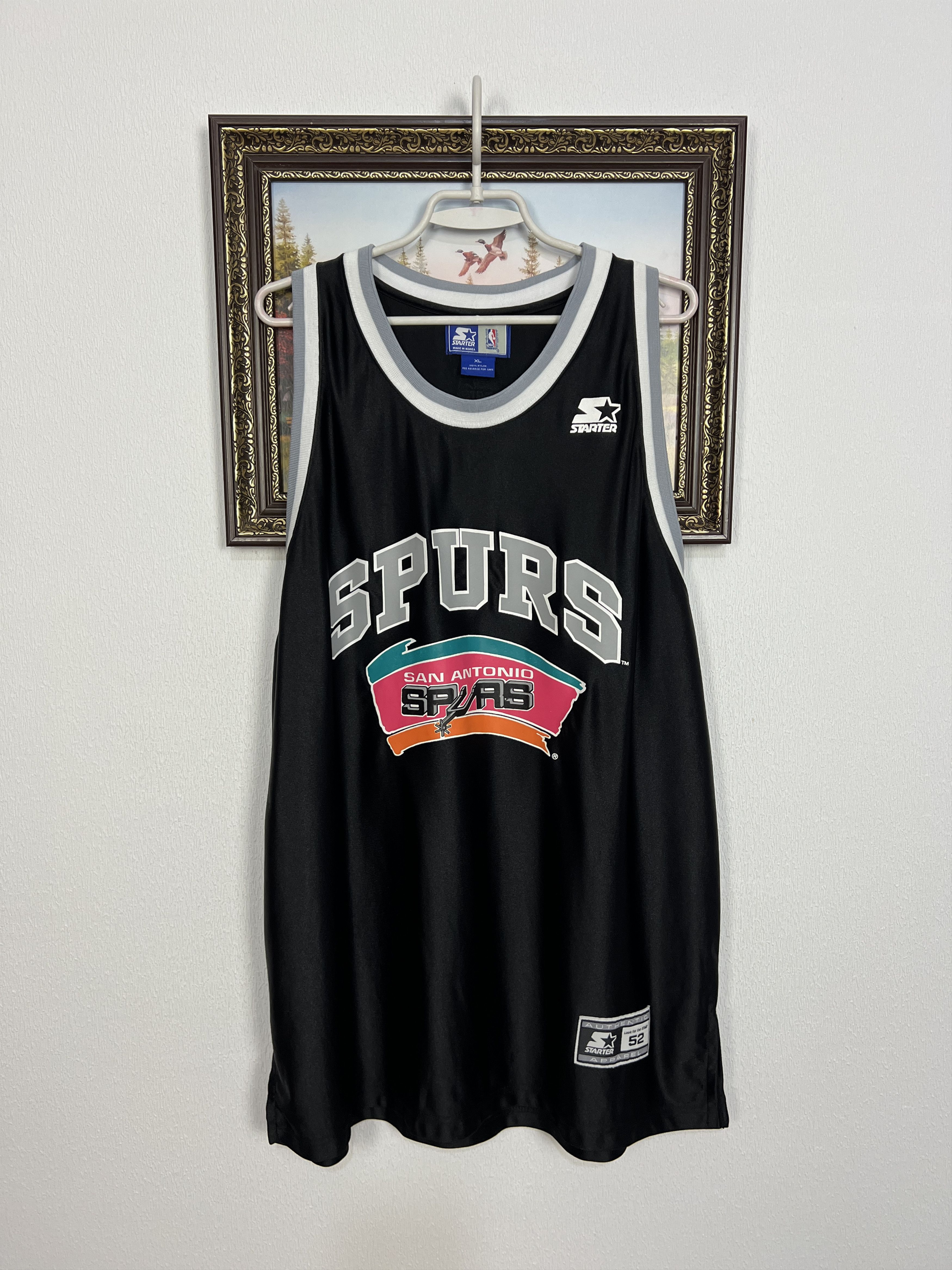 Starter Vintage 90's San Antonio Spurs NBA Jersey Shirt Trikot Size US XL / EU 56 / 4 - 1 Thumbnail