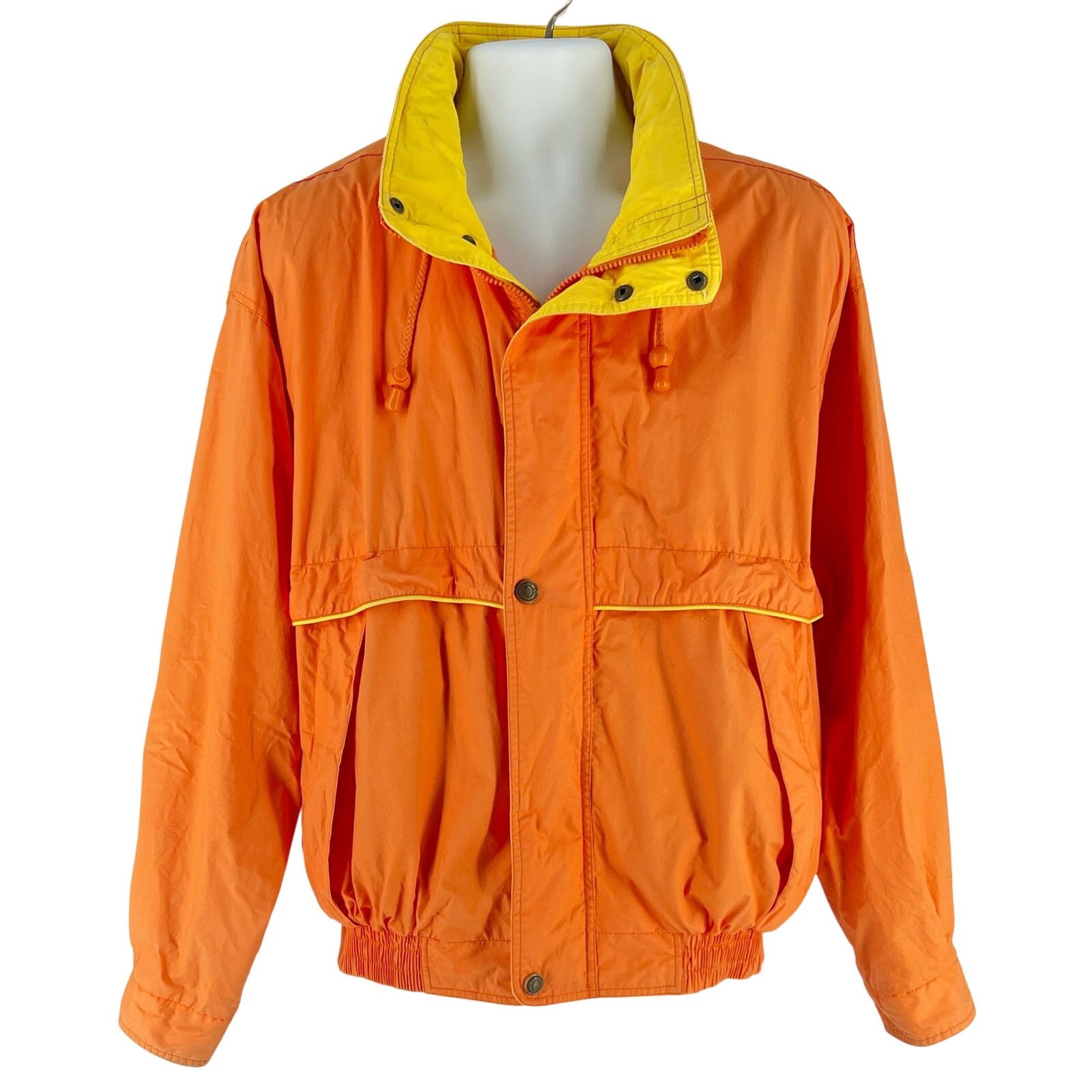 Vintage 90s orange & yellow Strato Jac windbreaker jacket vintage | Grailed