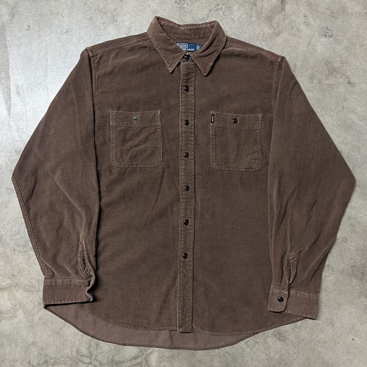Polo Ralph Lauren × RRL Ralph Lauren × Vintage Vintage 2000’s Polo Ralph Lauren Brown Corduroy L/S Shirt Size US L / EU 52-54 / 3 - 2 Thumbnail