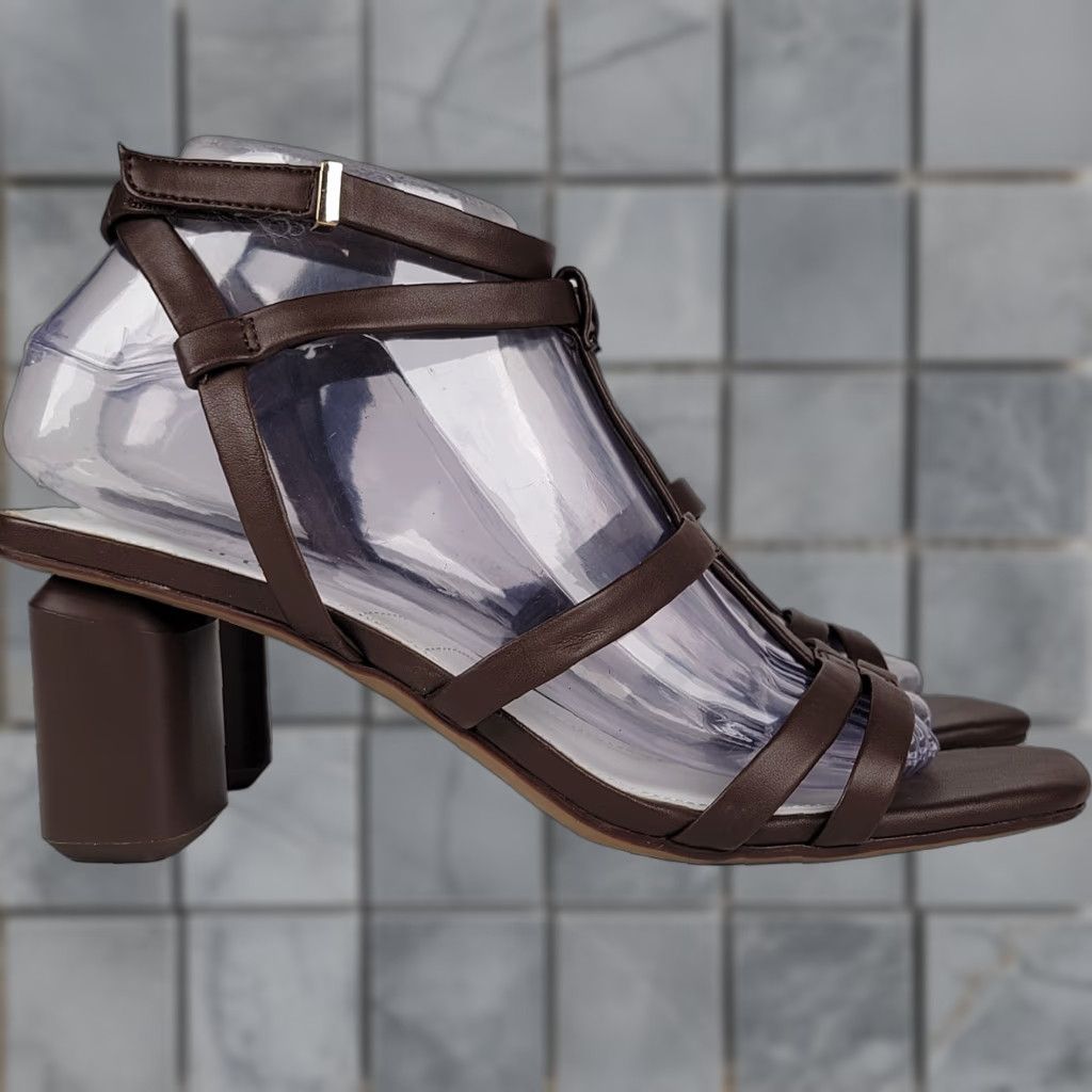 Franco Sarto Franco Sarto Laina Sandals Strappy Brown Block Heels Women's Size 7.5 M Size US 8 / IT 38 - 1 Thumbnail