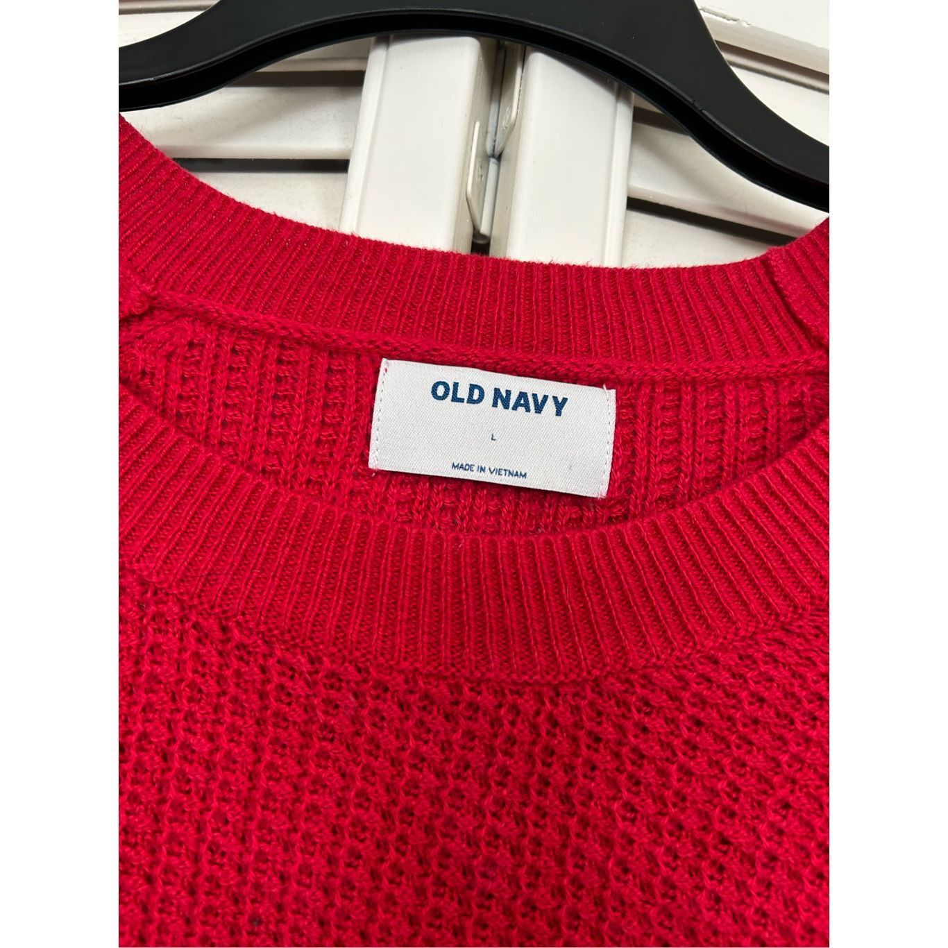 Old Navy Old Navy Chunky Knit Red Pullover Sweater, Size Large Size L / US 10 / IT 46 - 2 Thumbnail