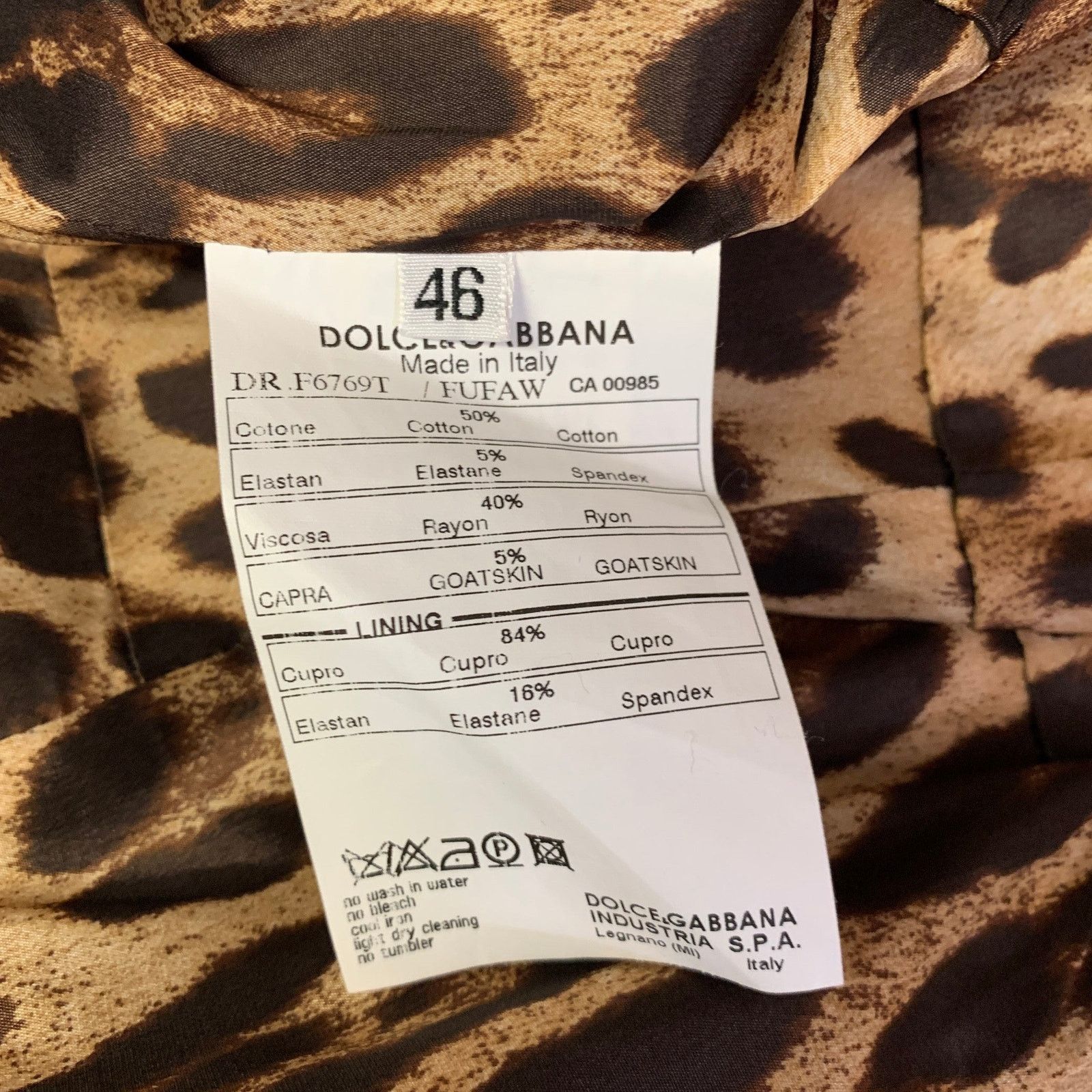 Dolce & Gabbana DOLCE & GABBANA Size M Tan Sheath Knee-Length Dress Size L / US 10 / IT 46 - 6 Thumbnail