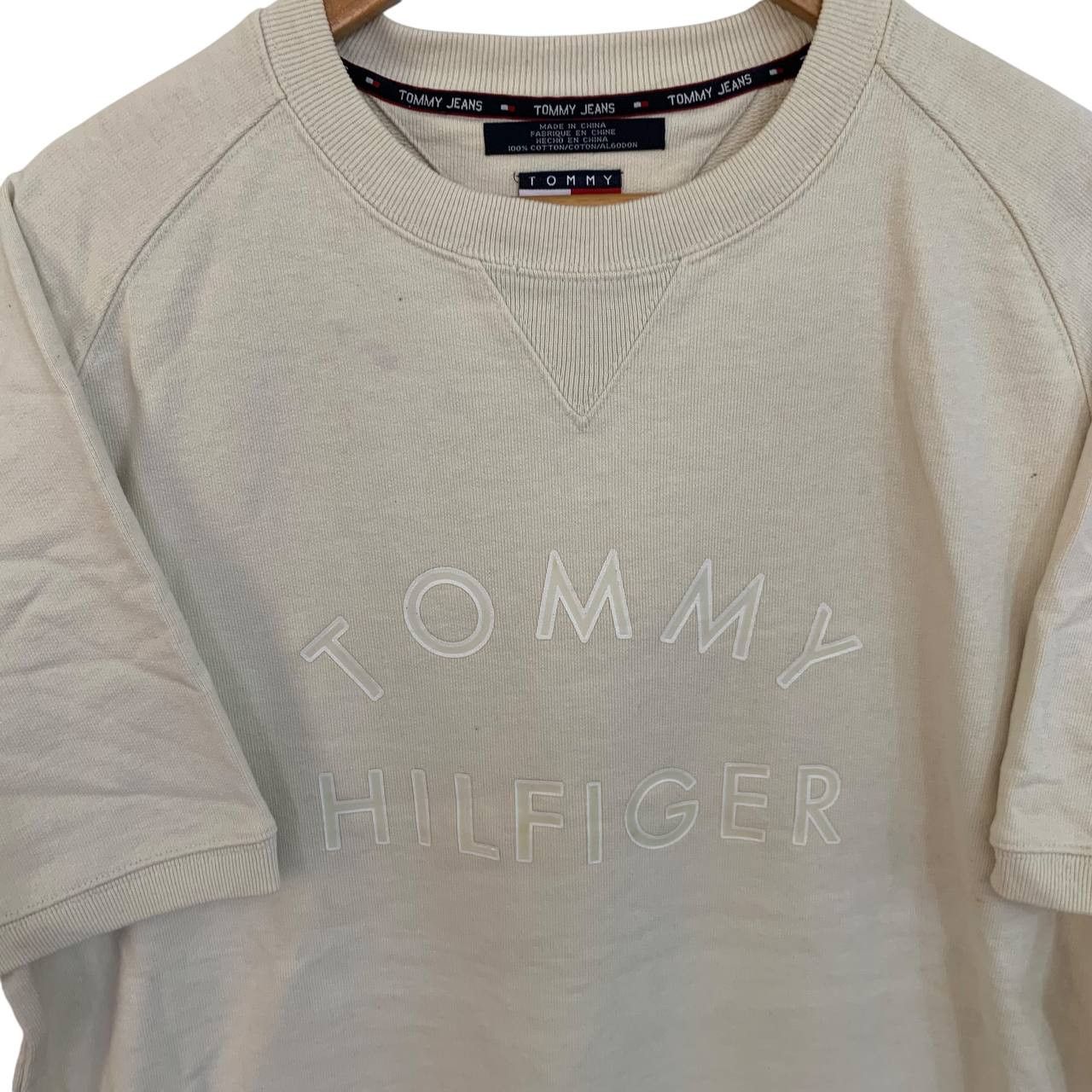 Tommy Hilfiger Vintage Tommy Hilfiger Sweatshirt Plain Short Sleeve Size US XL / EU 56 / 4 - 2 Thumbnail
