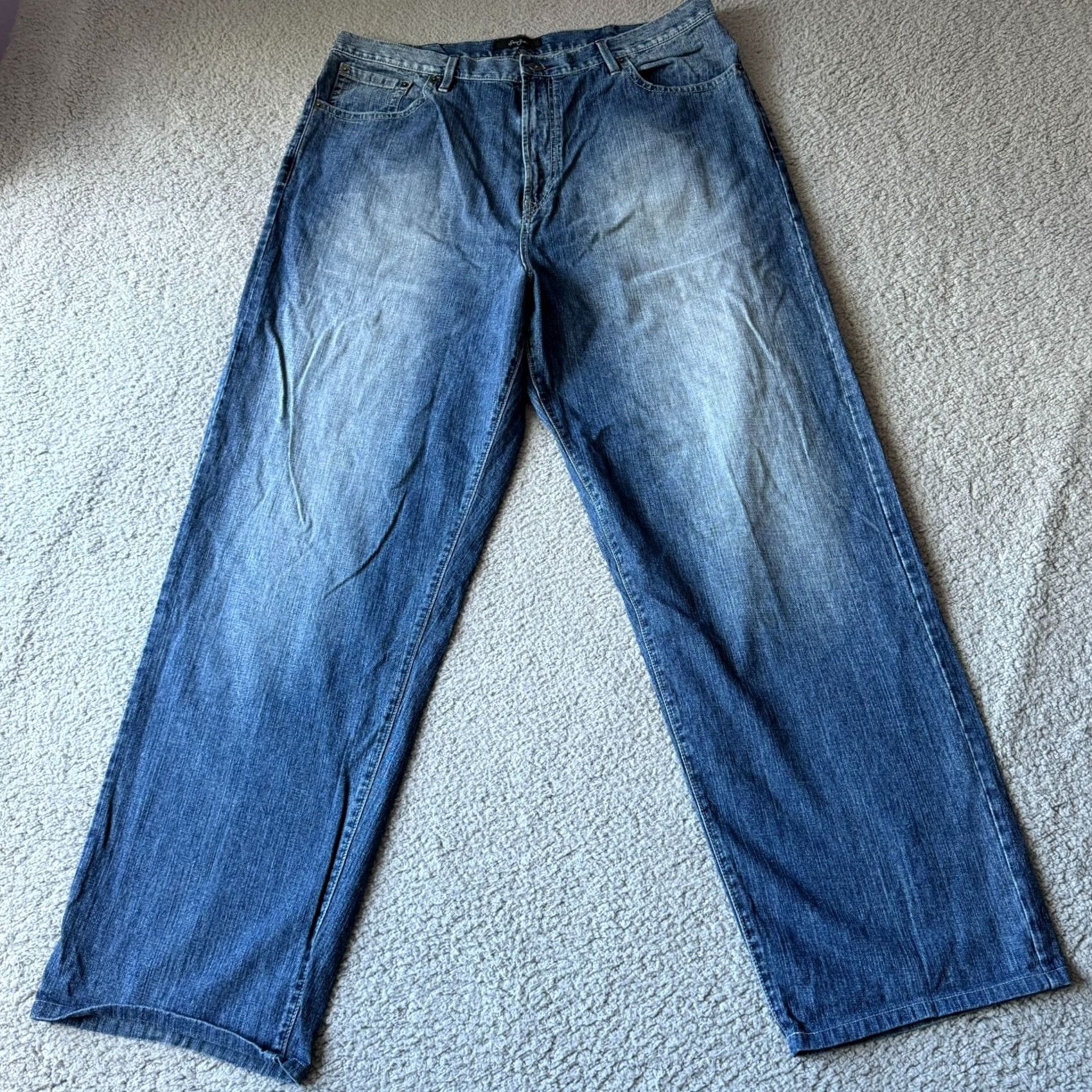 Sean John VINTAGE Sean John Jeans Mens 42 T Tall Blue Denim Straight Loose Hip Hop Grunge Special: 90s Theme Size US 42 / EU 58 - 2 Thumbnail