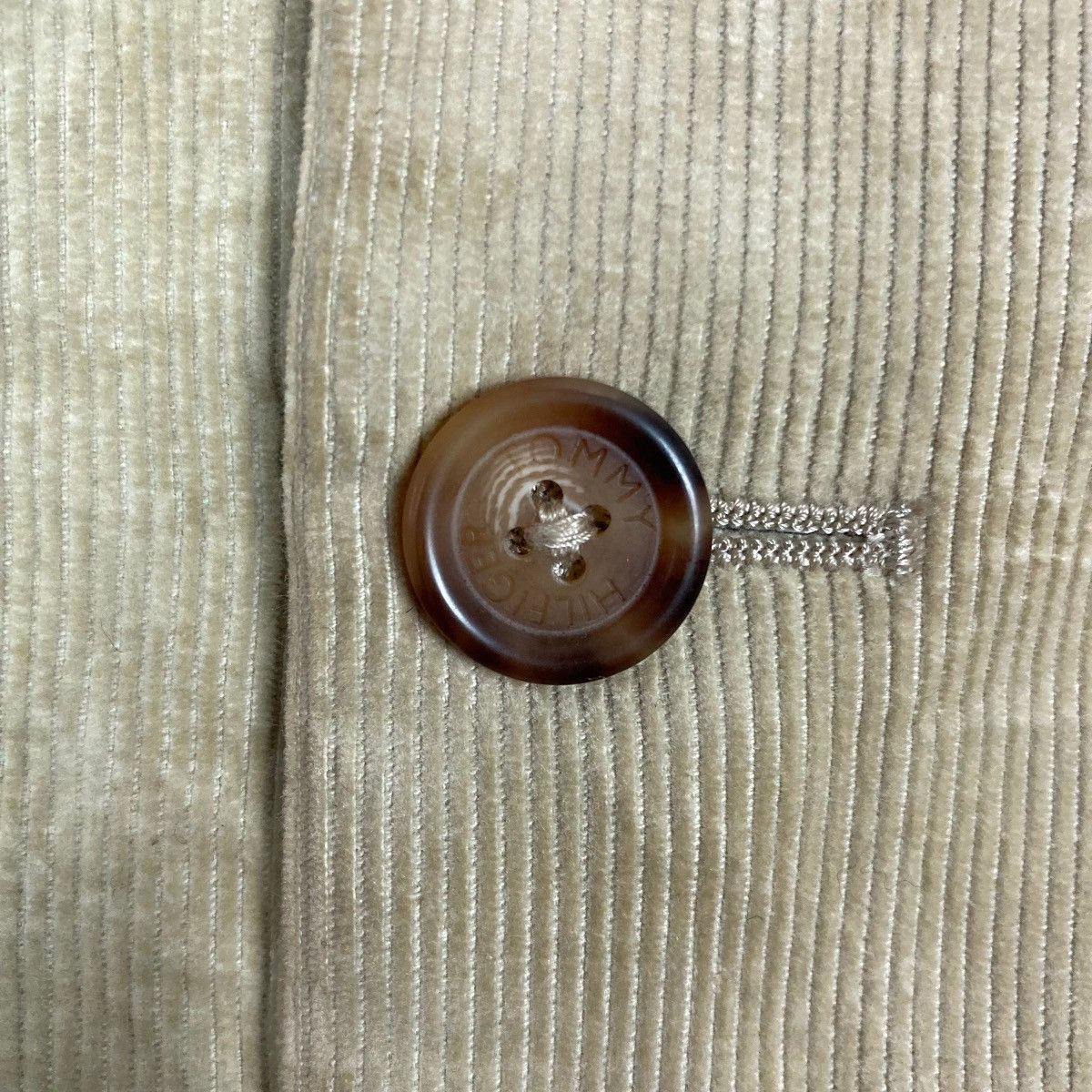 Tommy Hilfiger Vintage Tommy Hilfiger Flat Button Corduroy Blazer Coat Size US L / EU 52-54 / 3 - 3 Thumbnail