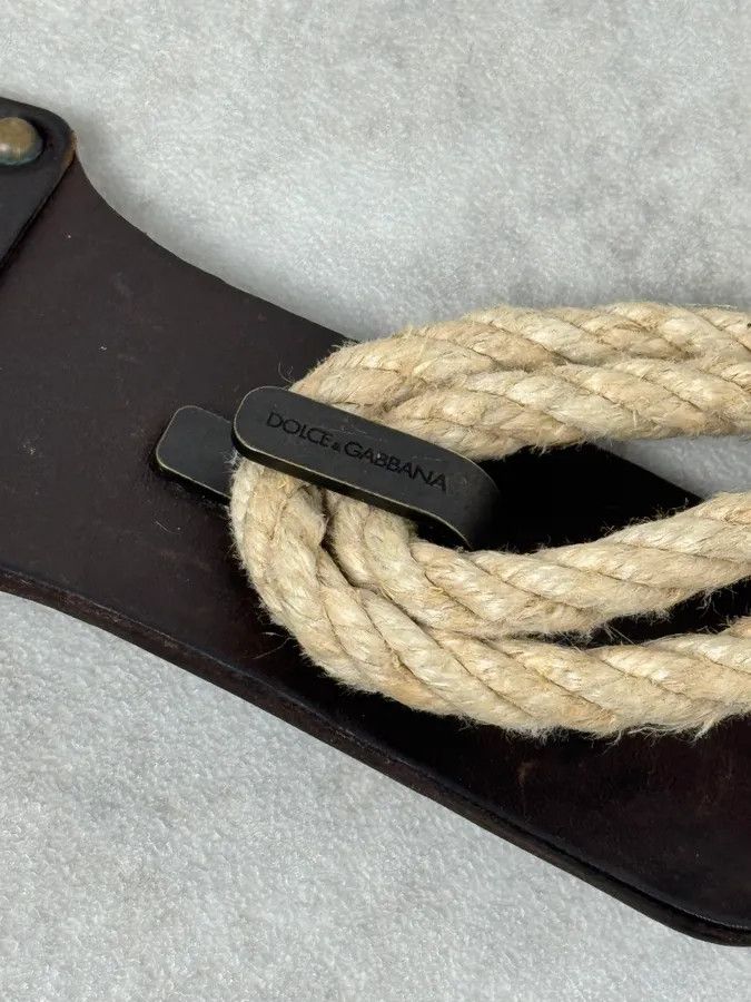 Dolce & Gabbana 2002 Dolce & Gabbana Medieval Beige Rope Belt Size ONE SIZE - 5 Thumbnail