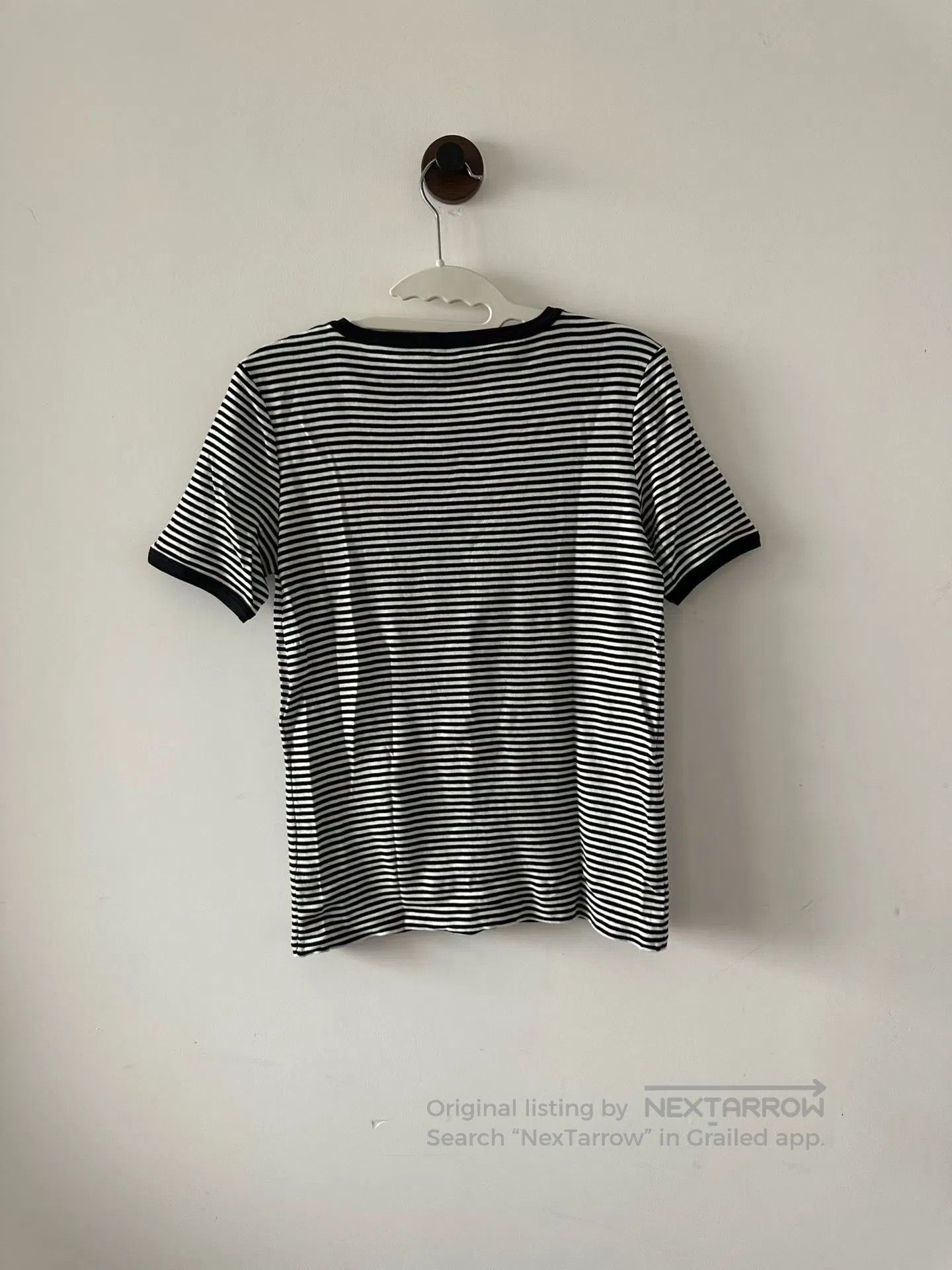 Celine CELINE Black and White Stripe Anchor Short Sleeve T-Shirt| Size S / US 4 / IT 40 - 2 Thumbnail