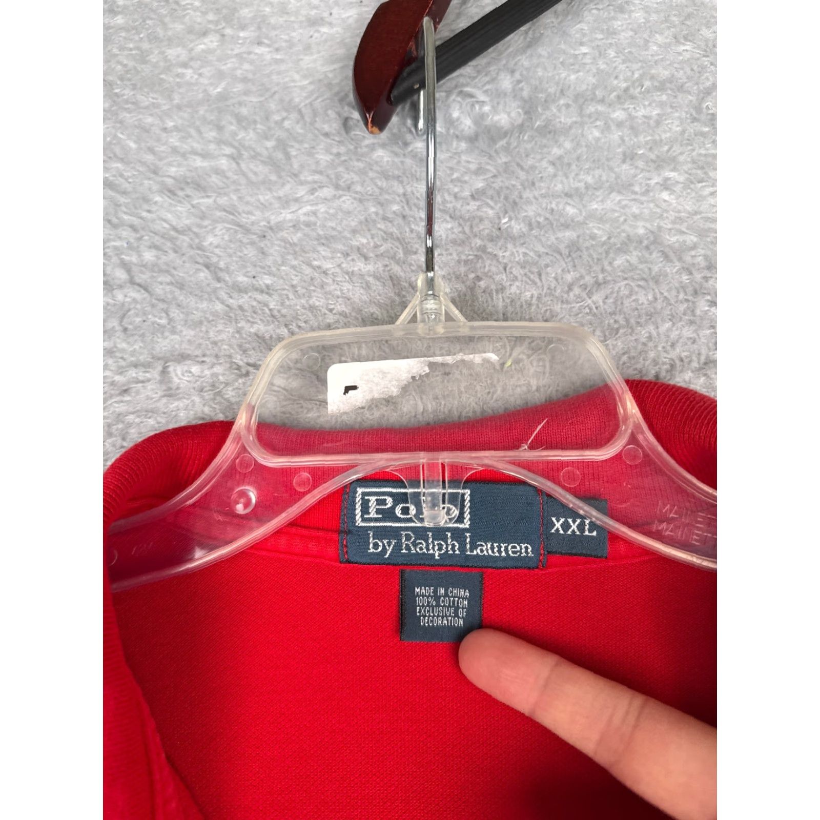 Ralph Lauren VINTAGE Ralph Lauren Polo Shirt Polo 2XL Red 100% Cotton Jersey Golf Mens Shirts Size US XXL / EU 58 / 5 - 7 Thumbnail