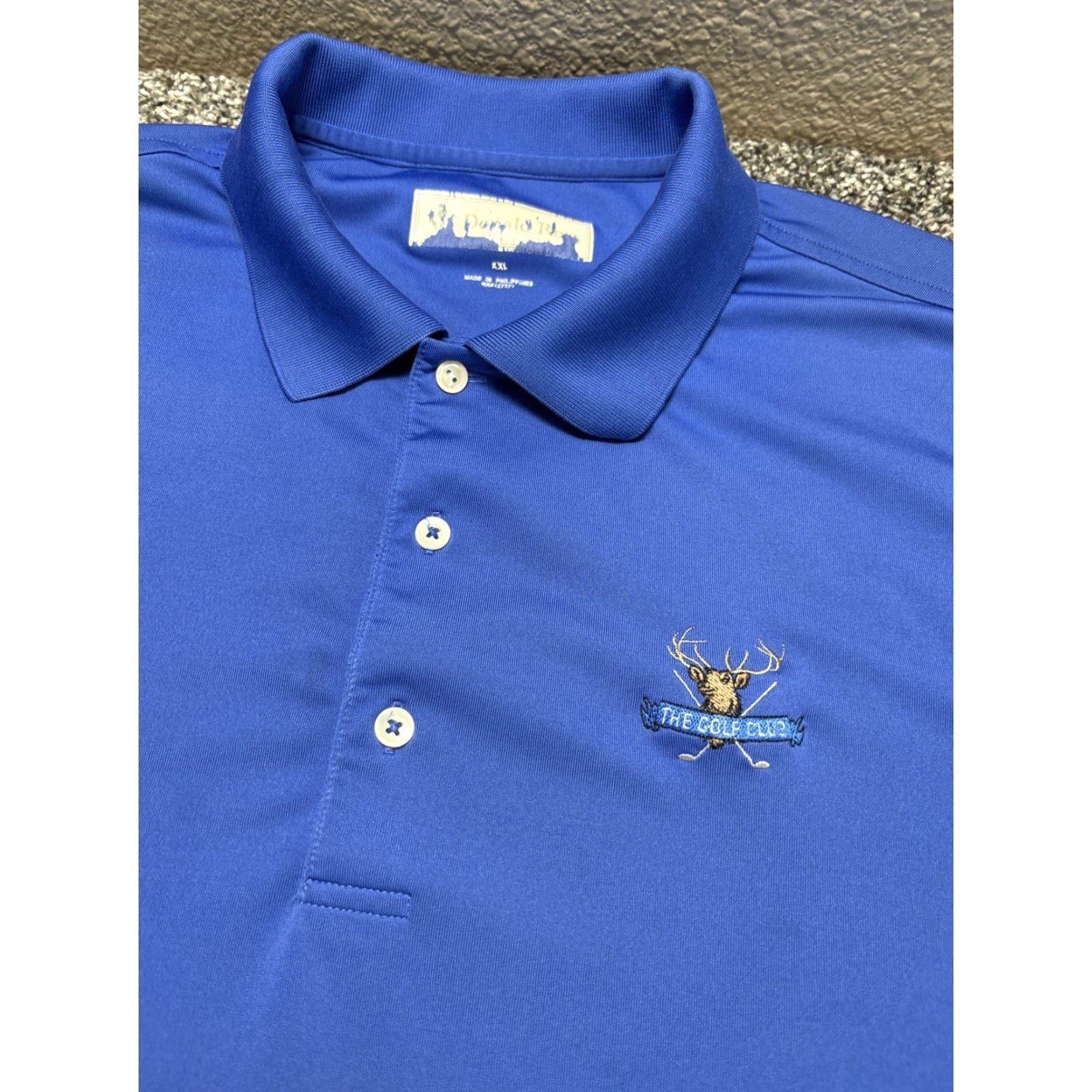 Vintage Donald Ross Golf Polo Shirt Mens 2XL Royal Blue Solid Performance Size US XXL / EU 58 / 5 - 2 Thumbnail