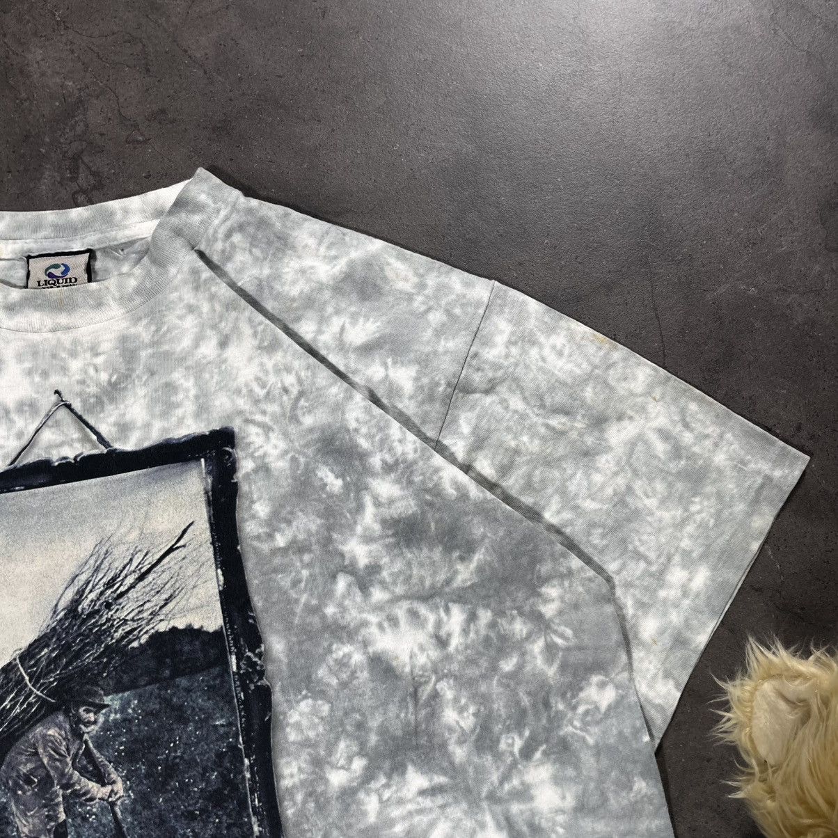 Band Tees Vintage 70s Led Zeppelin Tie Dye Liquid Blue Rock Tee Tshirt Size US L / EU 52-54 / 3 - 5 Thumbnail