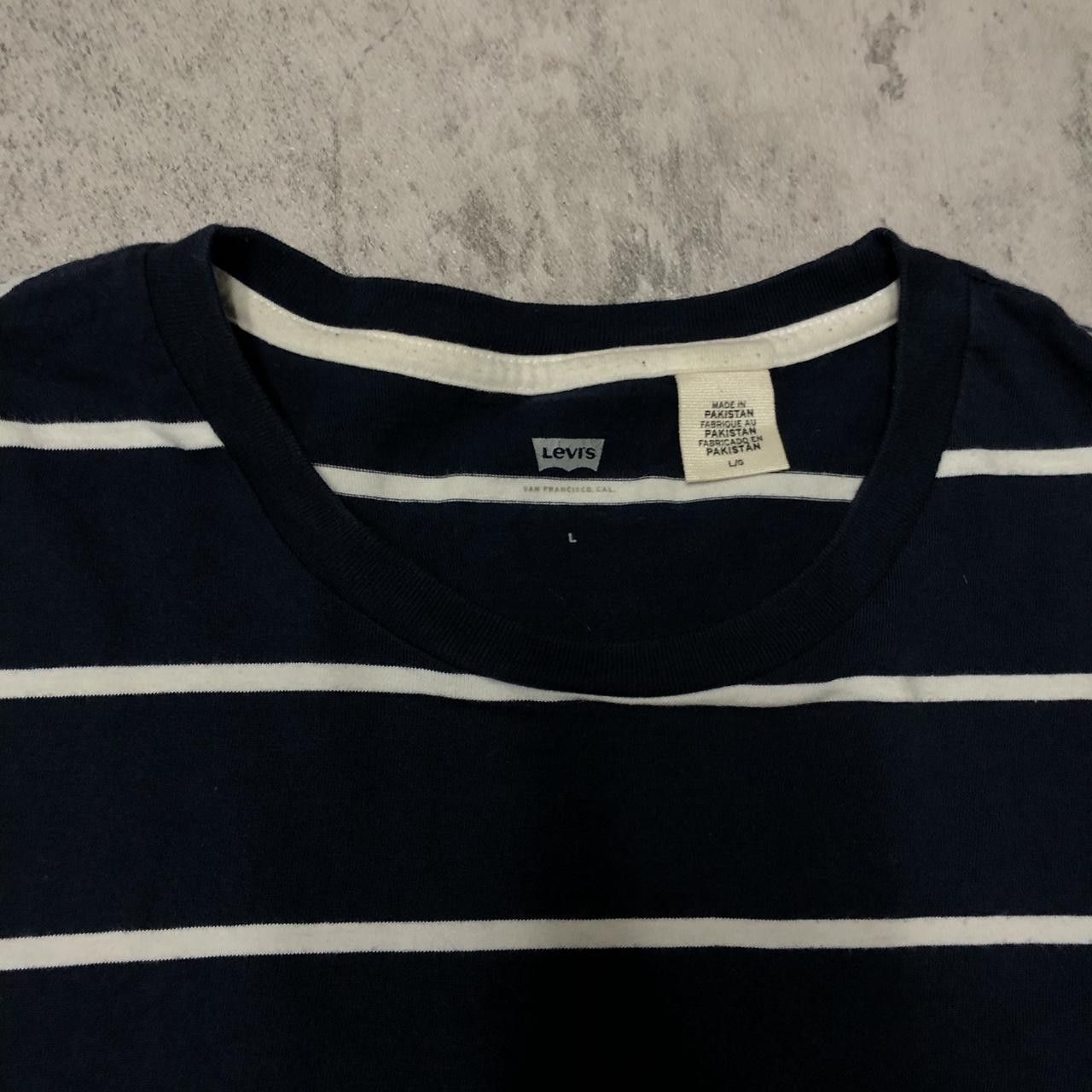 Levi's Navy and white striped Levi's T-shirt Size US L / EU 52-54 / 3 - 3 Thumbnail