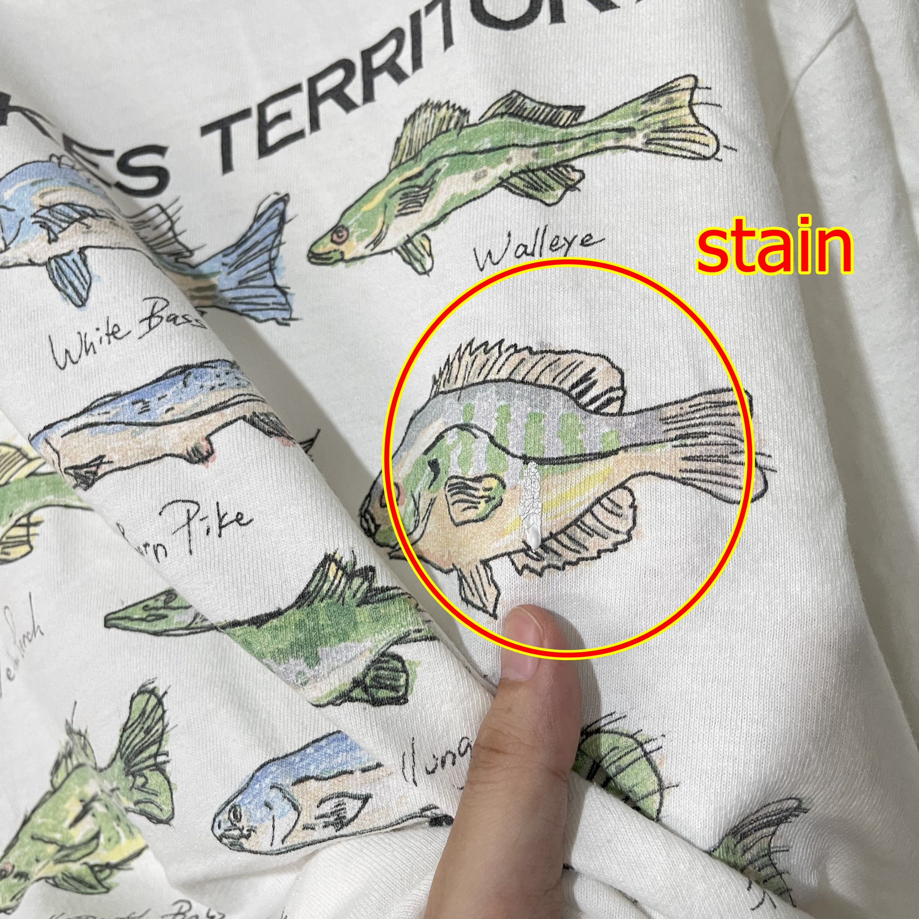 Vintage Vintage 90s Great Lakes Territory Fishing Fish T-Shirt Size US XL / EU 56 / 4 - 9 Thumbnail