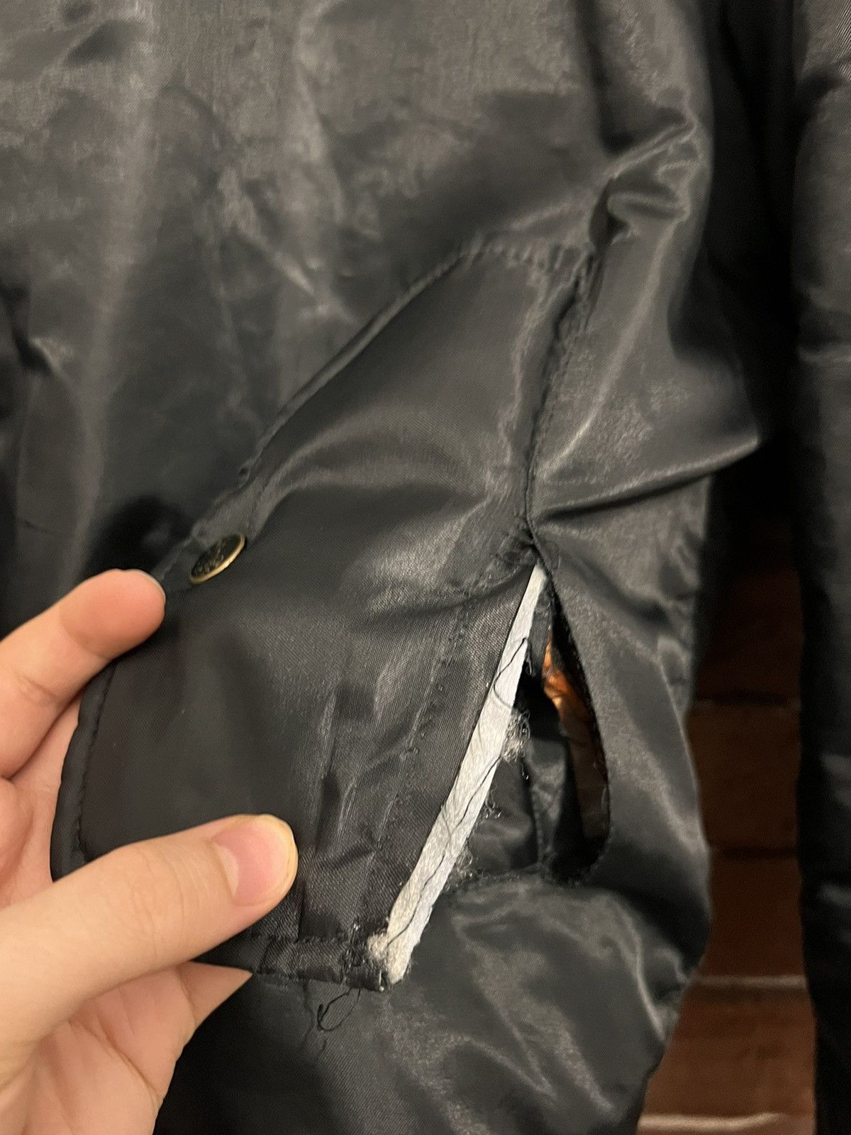 Fostex Garments Fostex Garments CWU Flyer Black Vintage Nylon Bomber Jacket Size US L / EU 52-54 / 3 - 5 Thumbnail