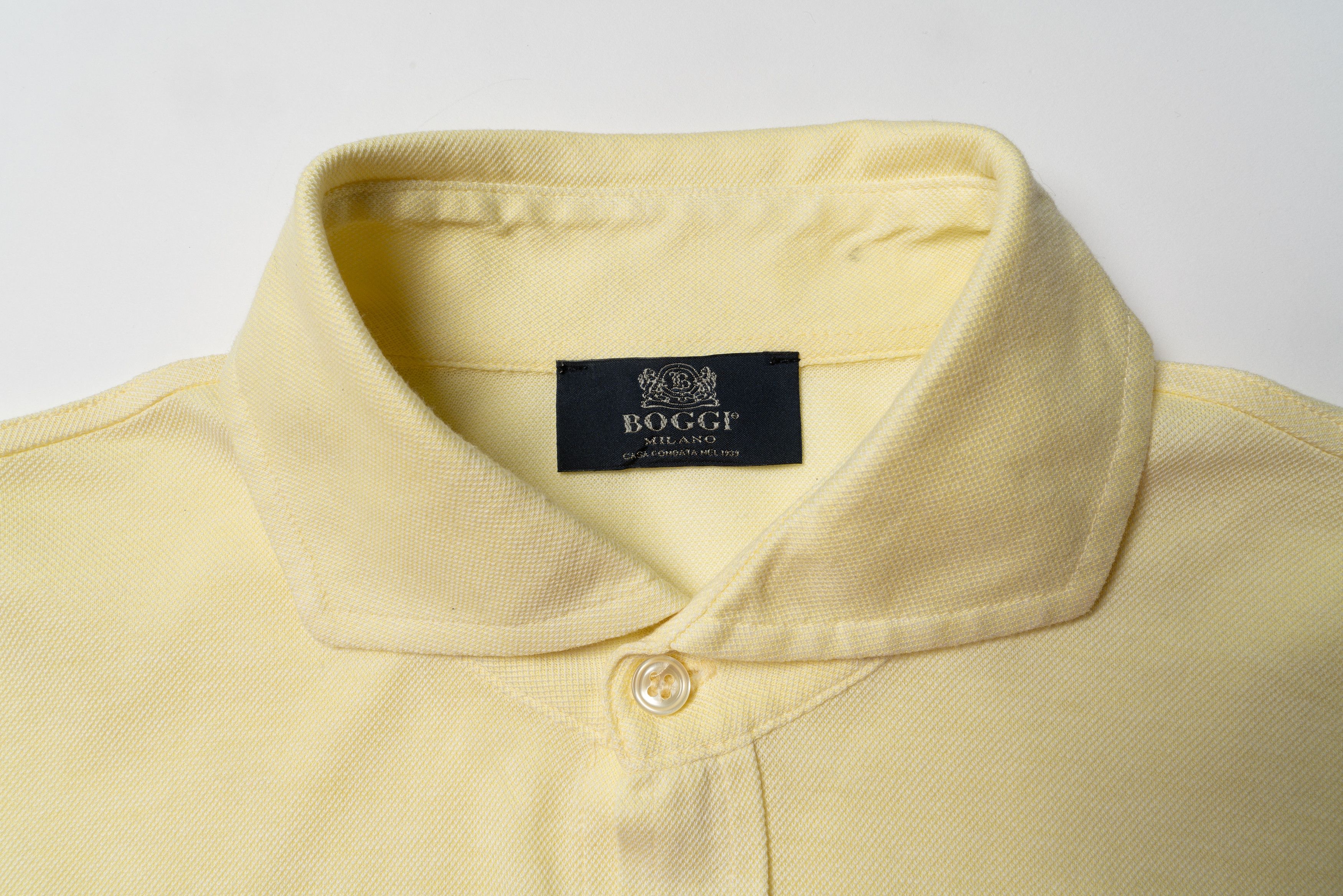 Boggi 🔵 BOGGI MILANO Yellow Cotton Button Up shirt Size US L / EU 52-54 / 3 - 4 Thumbnail