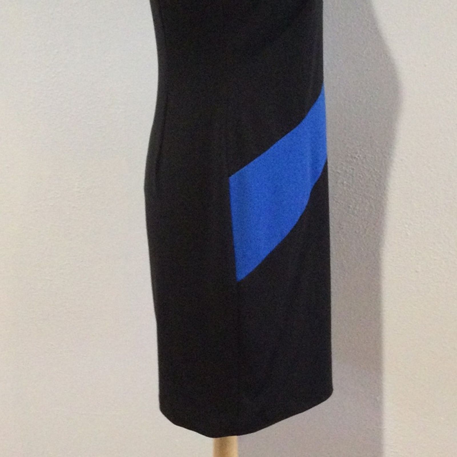 Calvin Klein Calvin Klein Black & Blue Sleeveless Zipper Pencil Dress 8 Size M / US 6-8 / IT 42-44 - 6 Thumbnail