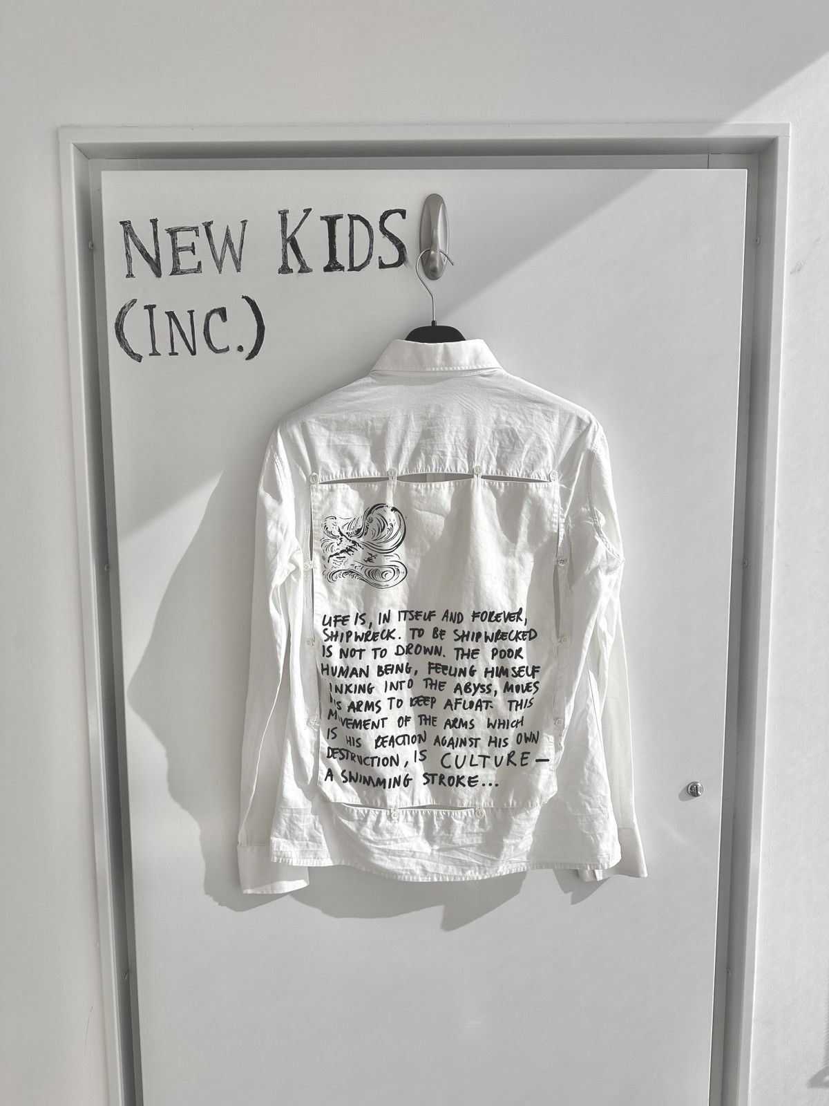 Raf Simons Aw2004 Waves Patch Shirt