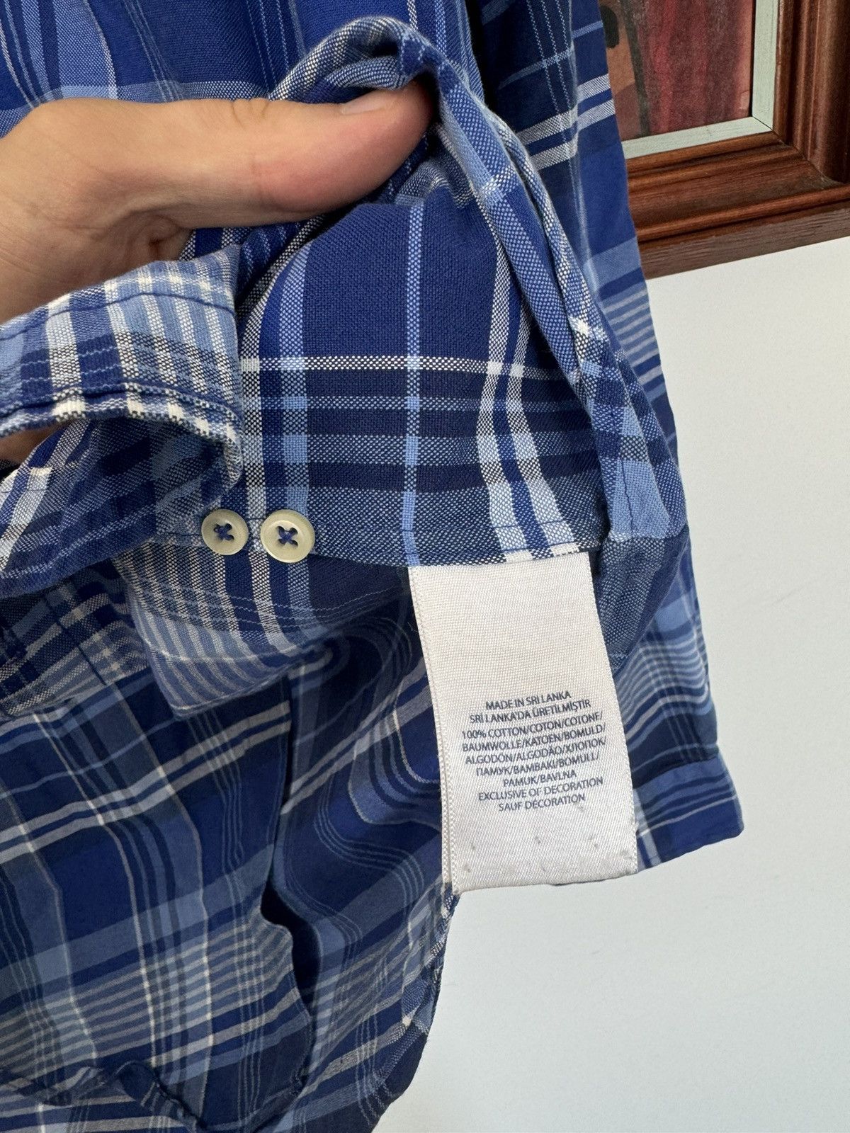 Ralph Lauren Polo Ralph Lauren Blue Checkered Button Up Shirt Casual Size US M / EU 48-50 / 2 - 5 Thumbnail