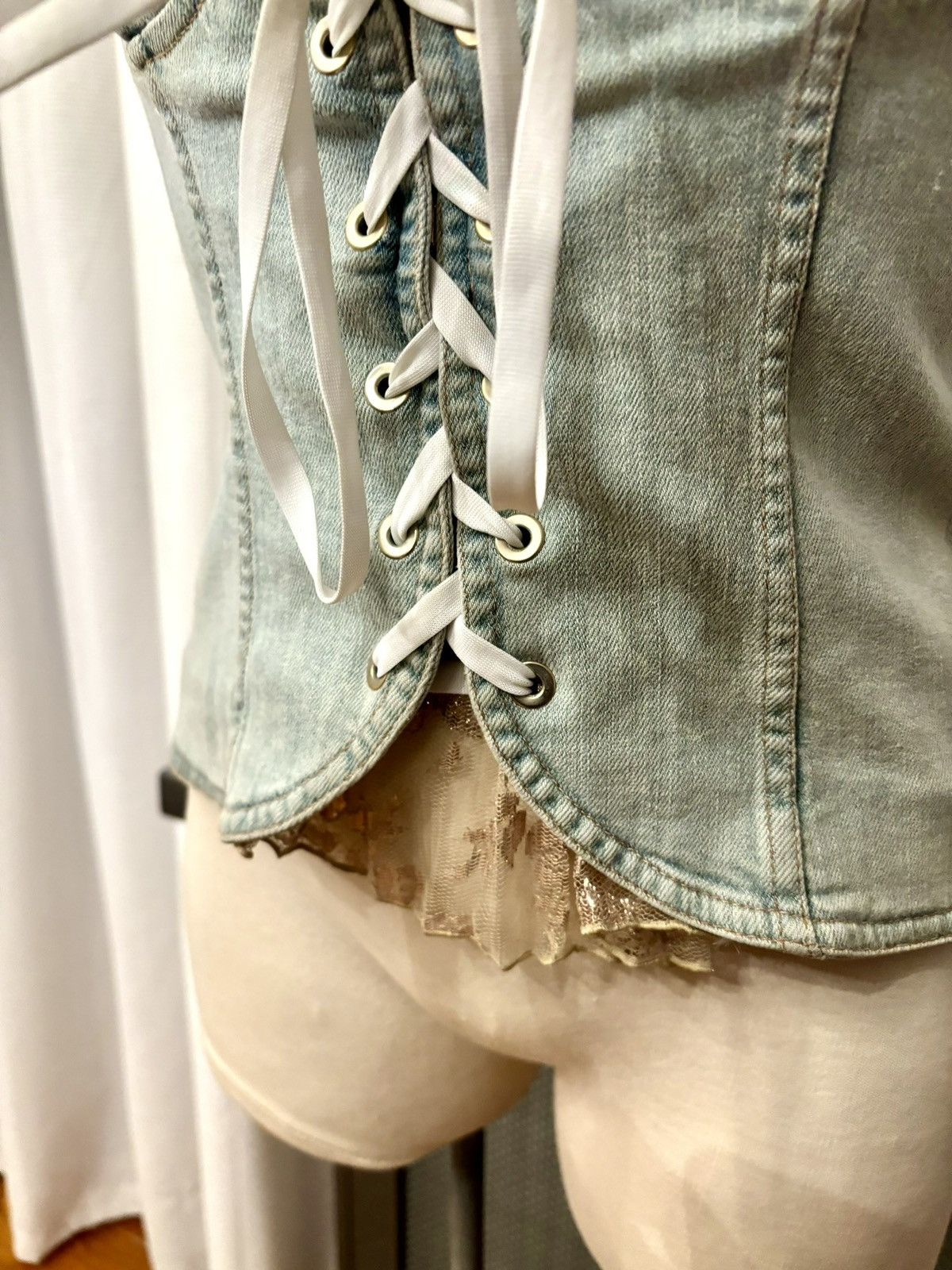 Iceberg Vintage Y2K Iceberg washed blue denim corset top Size M / US 6-8 / IT 42-44 - 5 Thumbnail