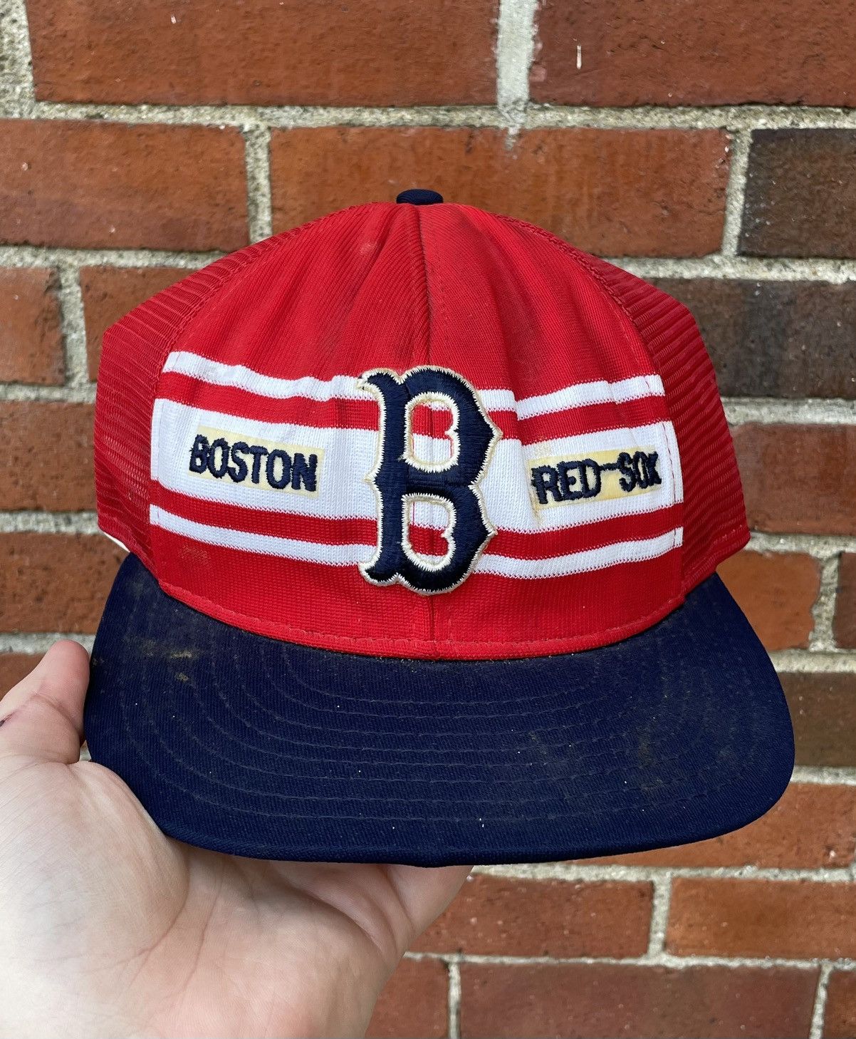 Vintage 80s Boston Red Sox MLB AJD Snapback Logo Hat Size ONE SIZE - 1 Thumbnail